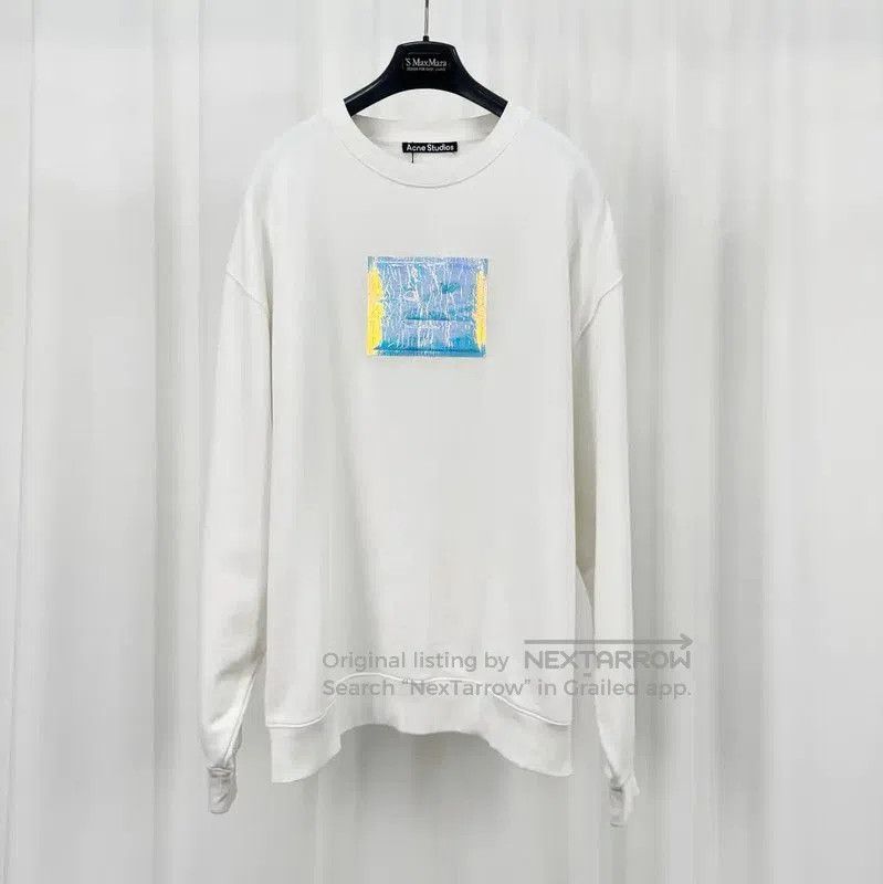 Acne Studios Acne Studios White Cotton Logo Sweatshirt. Size US M / EU 48-50 / 2 - 1 Thumbnail