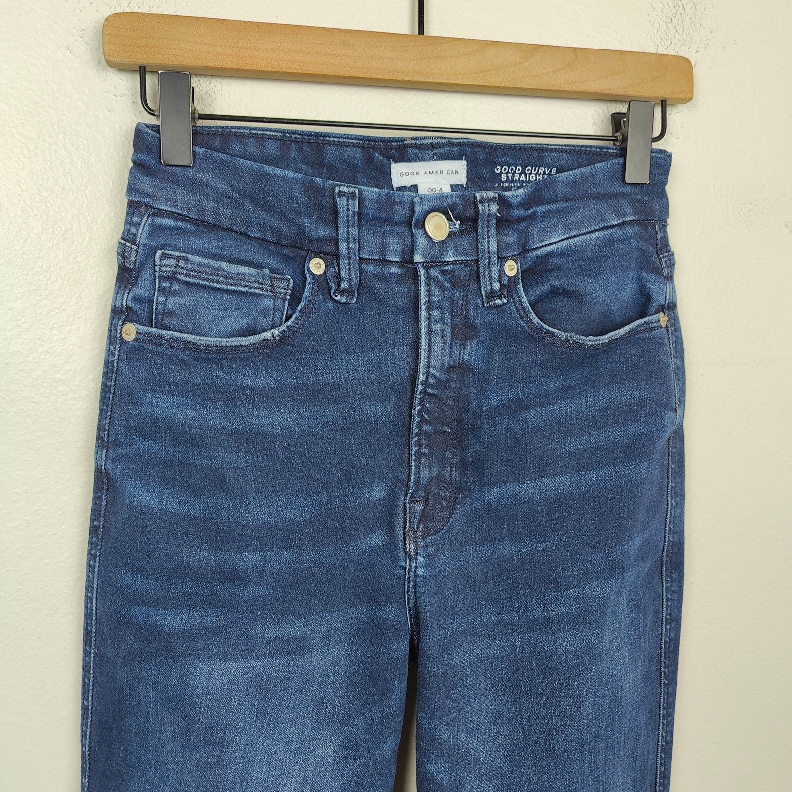 Good American Good American Always Fits Good Curve Straight Jeans 00-4 Size 27" / US 4 / IT 40 - 2 Thumbnail