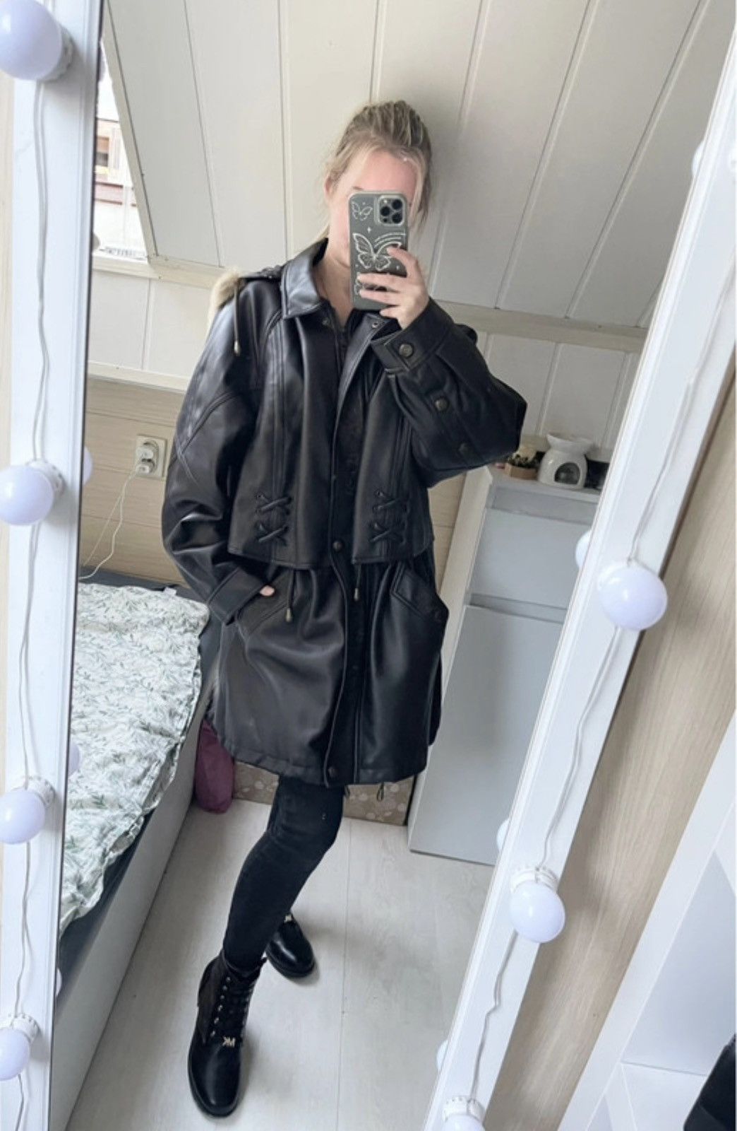 Other Vintage leather jacket real fur XL Size XL / US 12-14 / IT 48-50 - 11 Thumbnail