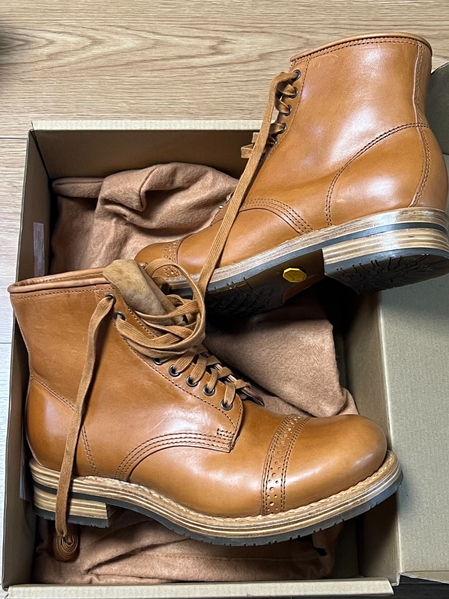 Madison Julian Whiskey Leather Boots Limited Edition Size US 8.5 / EU 41-42 - 1 Thumbnail