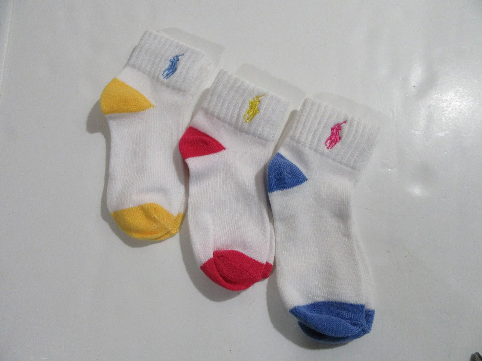 Polo Ralph Lauren Polo Ralph Lauren Girls Socks Sz 4-6X fits Multi 3 Pair NWOT Size ONE SIZE - 1 Thumbnail
