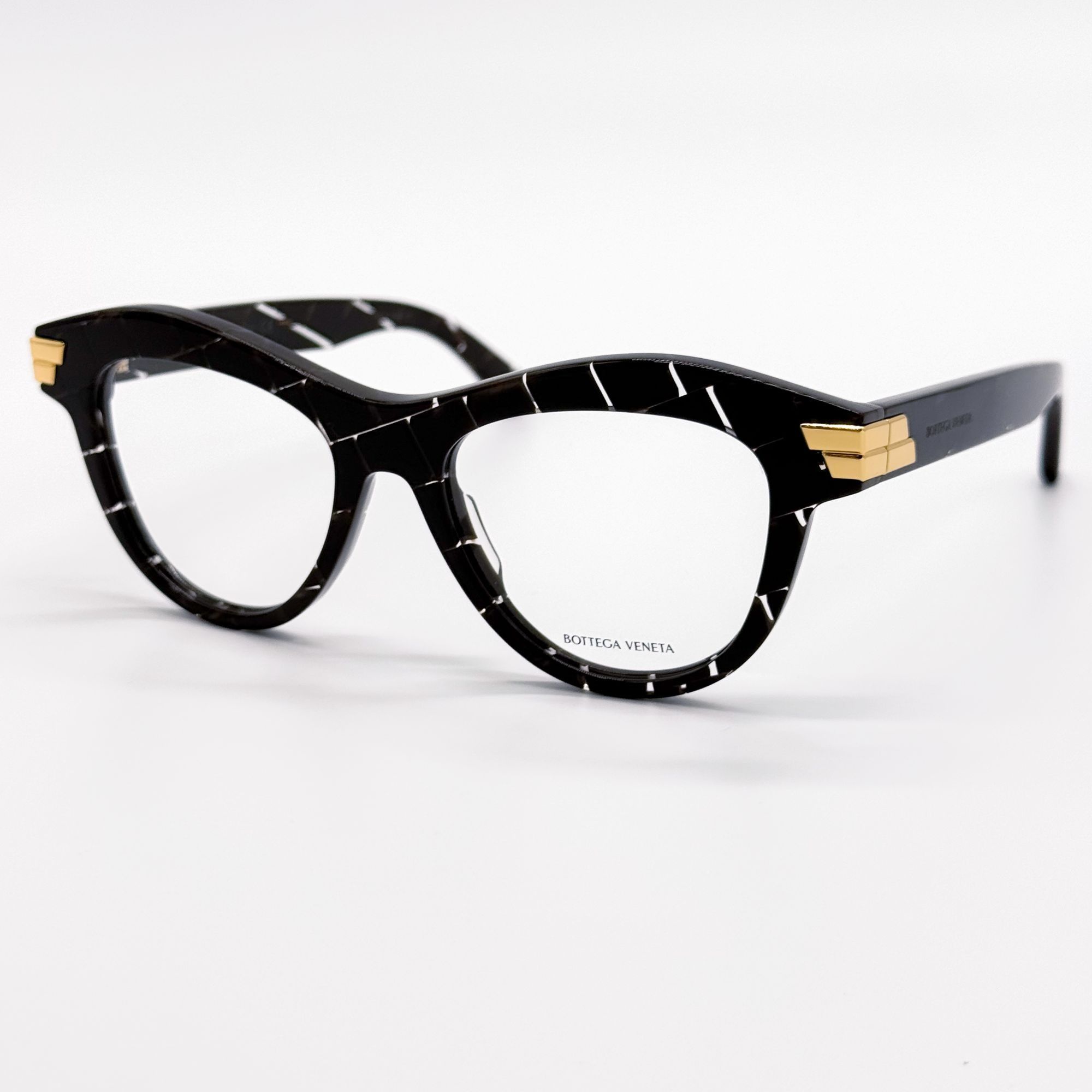Bottega Veneta NEW BOTTEGA VENETA EYEGLASSES BV1105O 003 CAT EYE HAVANA/WHI Size ONE SIZE - 2 Thumbnail