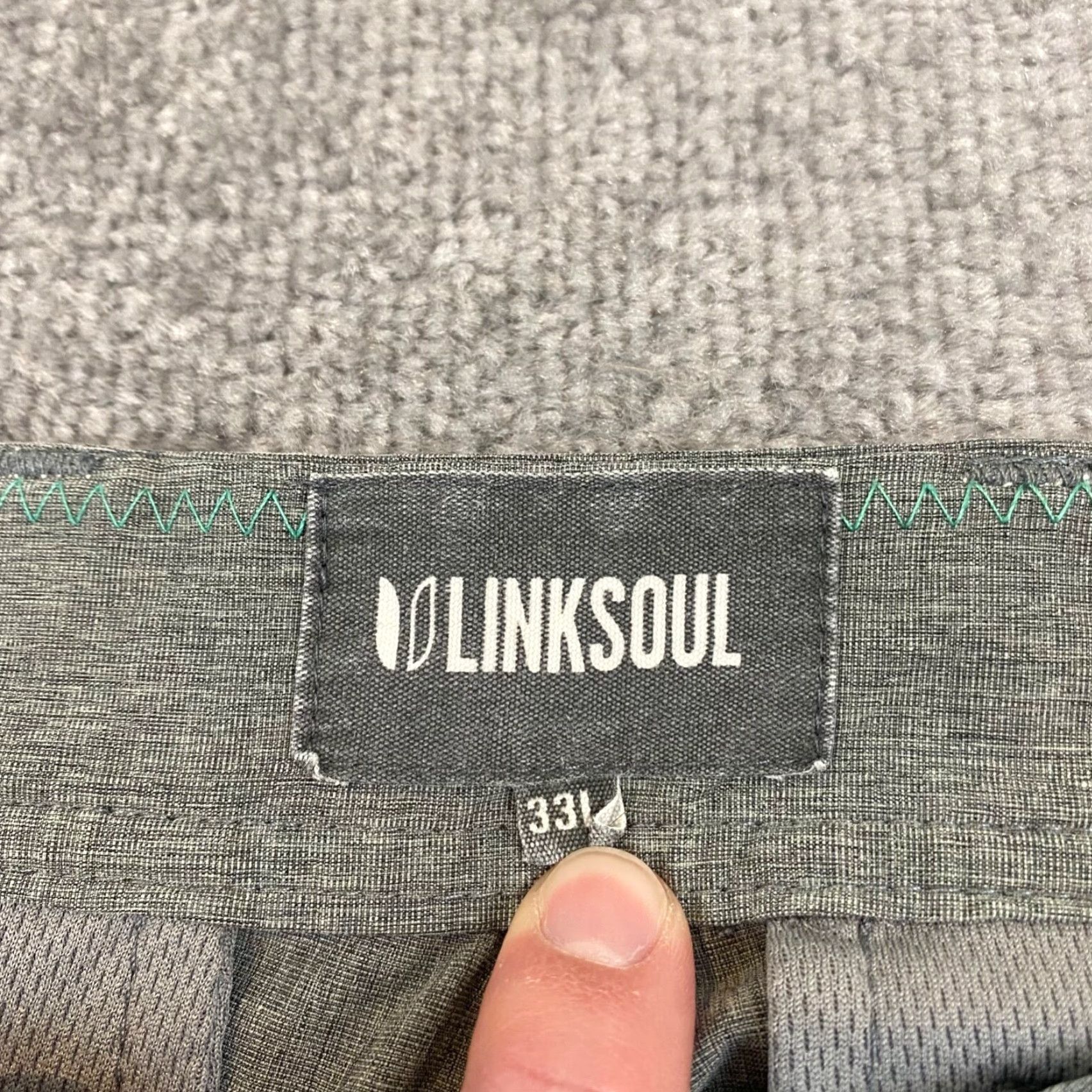 Vintage Linksoul Pants Mens 34x33 Gray Khaki Straight Leg Performance Stretch Golf 52582 Size US 34 / EU 50 - 2 Thumbnail