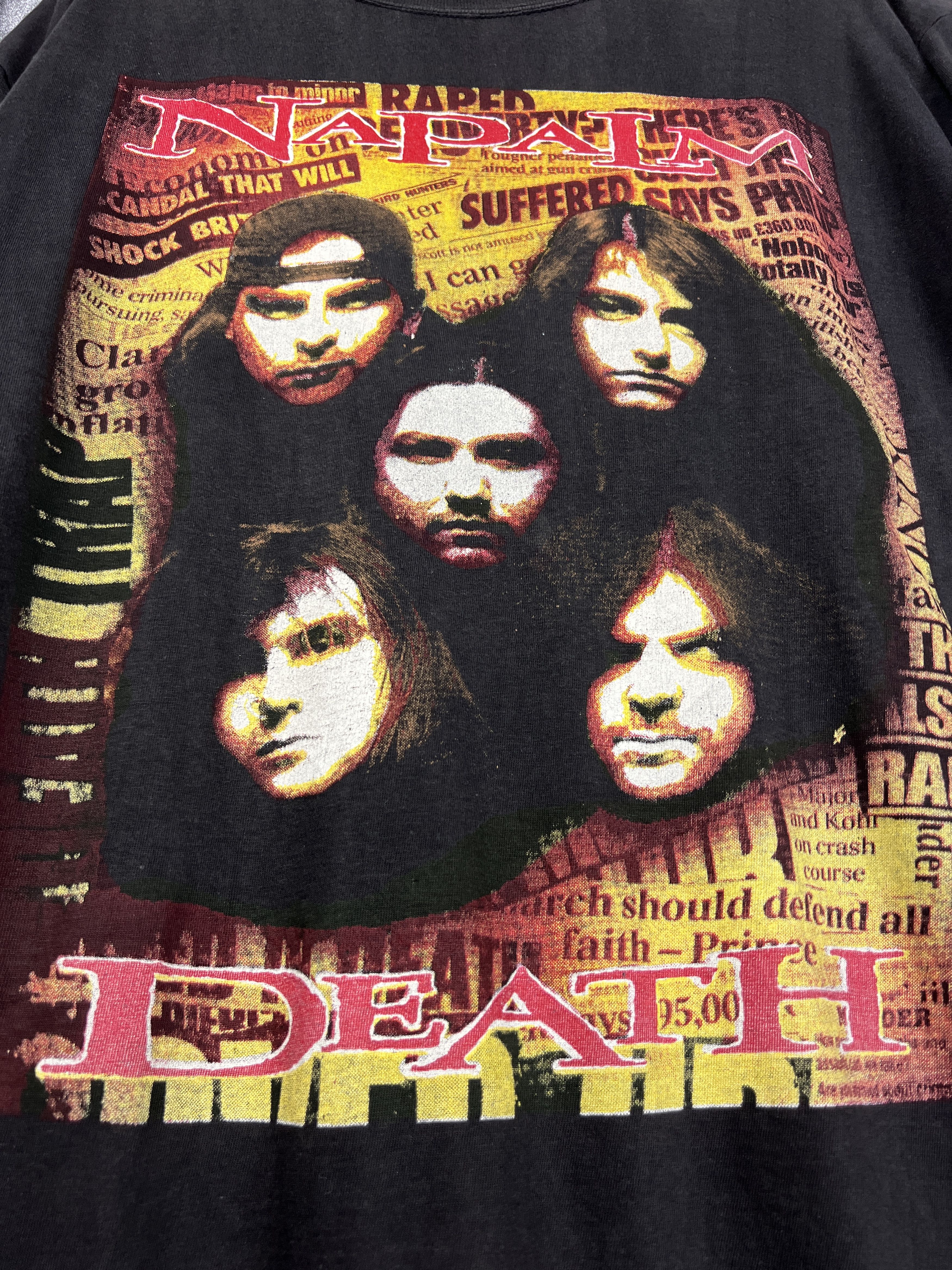 Vintage Over Print Napalm Death Black Metal Shirt Tee Band Grindcore Size US L / EU 52-54 / 3 - 4 Thumbnail
