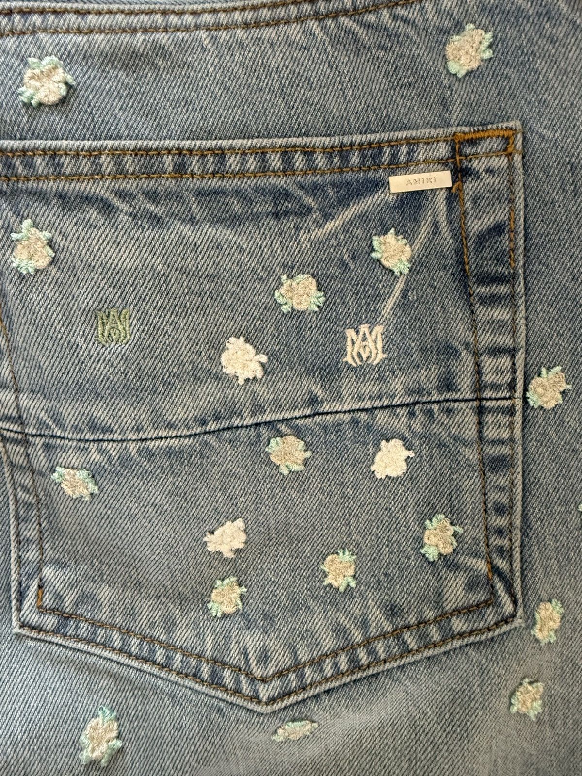 Amiri Men’s Amiri Floral Straight Jeans SS24 - W33 Size US 33 - 4 Thumbnail