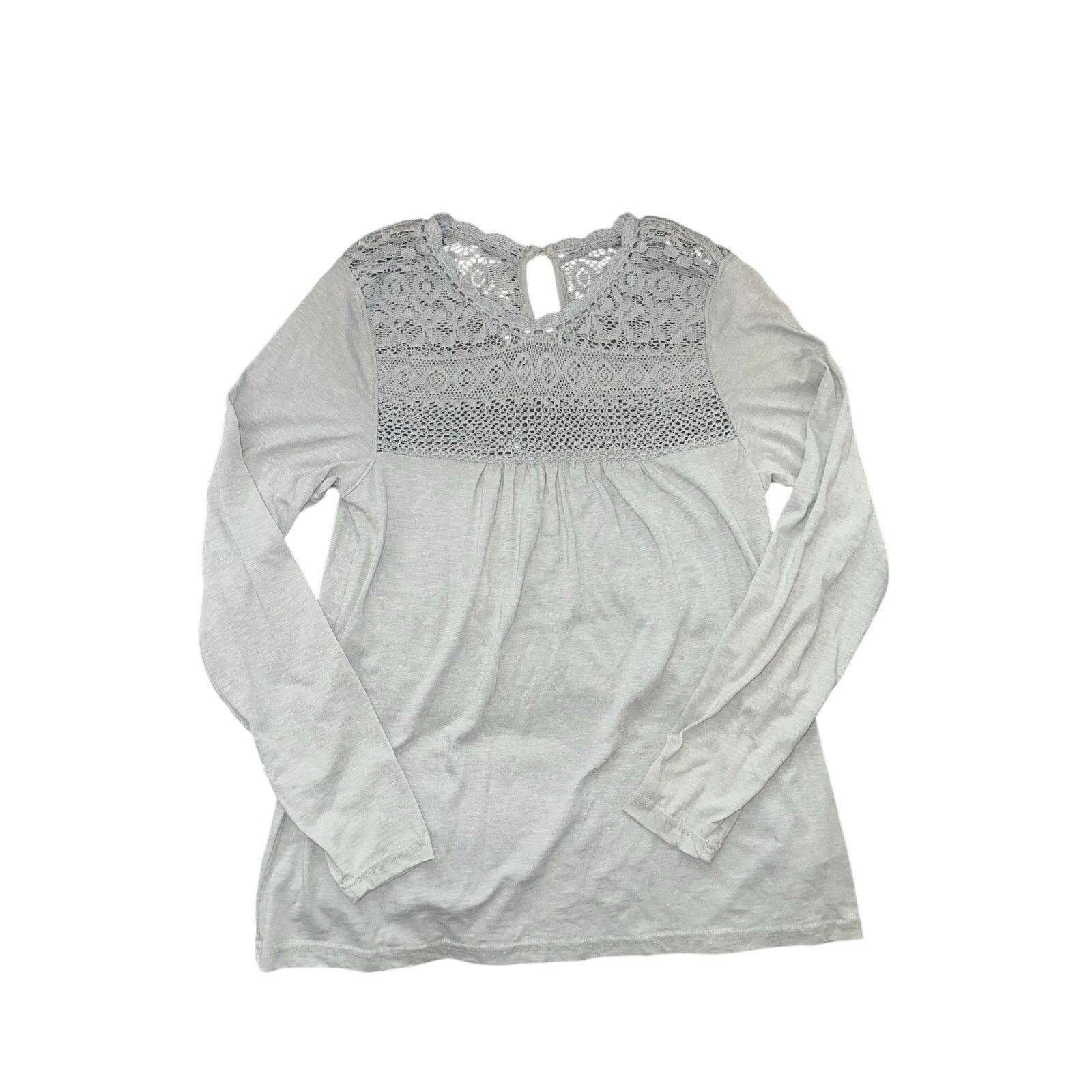 G.H. Bass & Co. Boho Gray Lace crochet long-sleeved blouse Size Medium Size M / US 6-8 / IT 42-44 - 1 Thumbnail