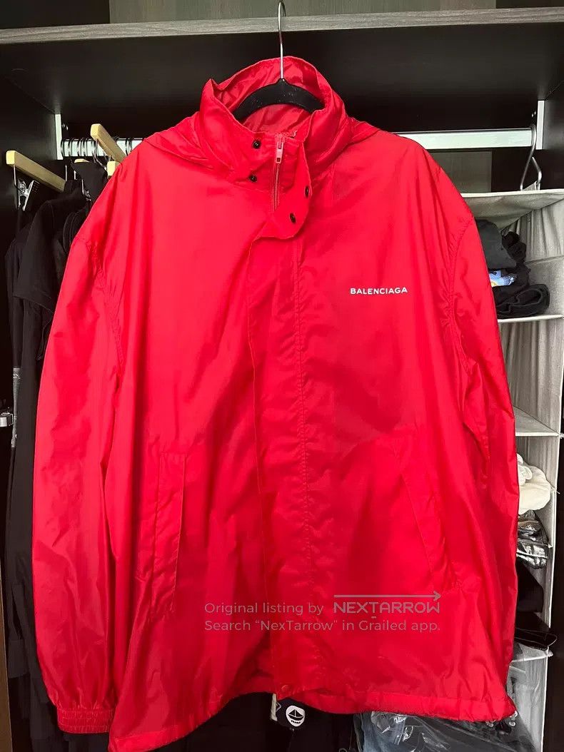 Balenciaga Balenciaga Red Windbreaker Jacket Size US M / EU 48-50 / 2 - 1 Thumbnail