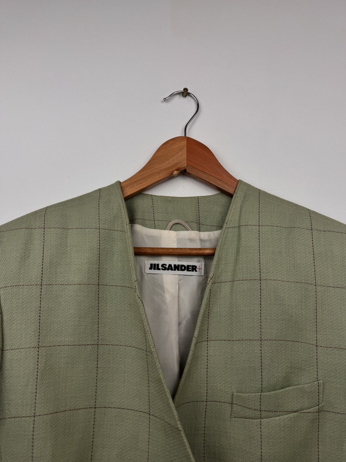 Jil Sander Jil Sander Women Linen Wool Blazer Green Vintage Size M Size M / US 6-8 / IT 42-44 - 2 Thumbnail