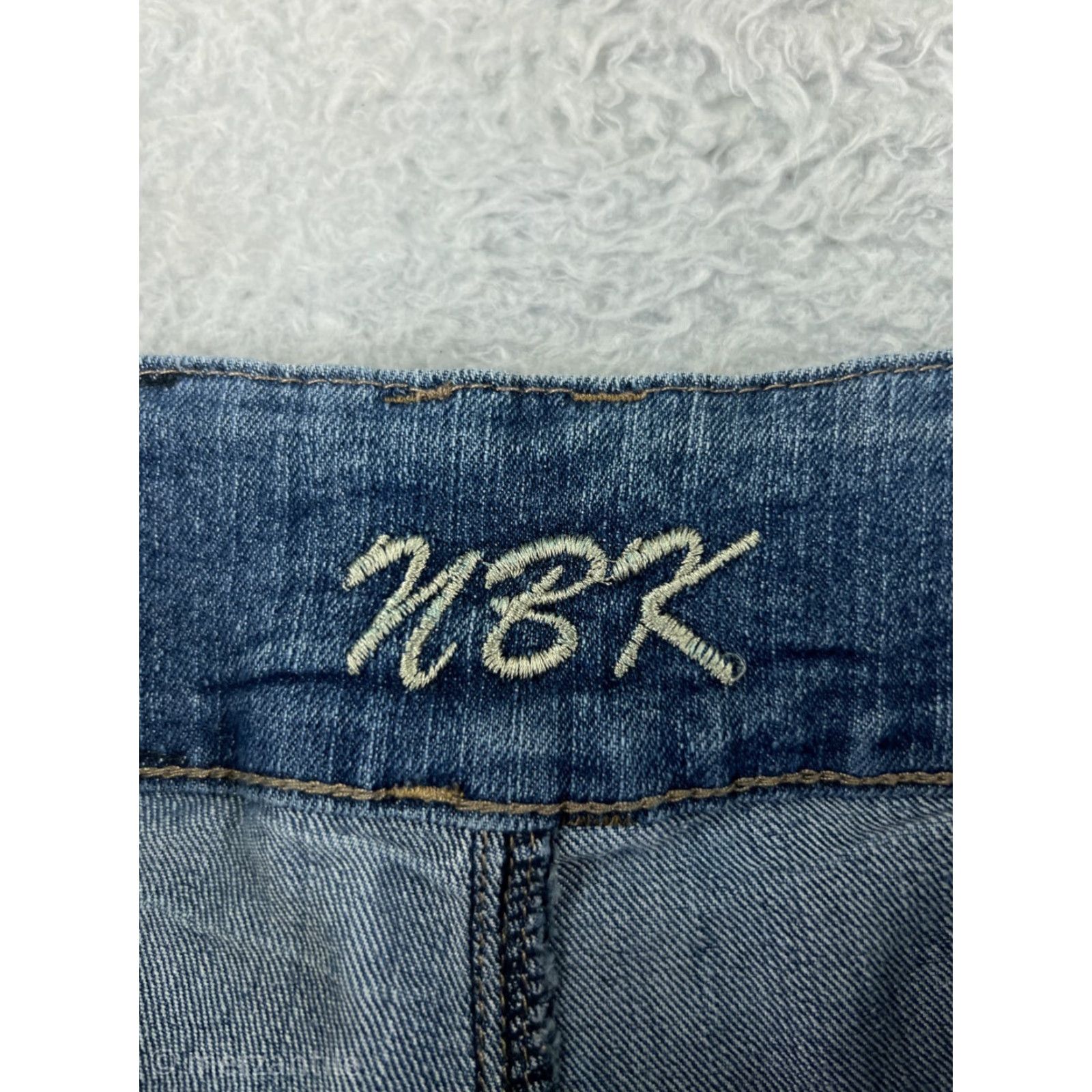 Vintage NBK Jeans Womens 11 Blue Denim Cotton Blend Stretch Skinny Triple Button Jeans Size 32" / US 10 / IT 46 - 4 Thumbnail
