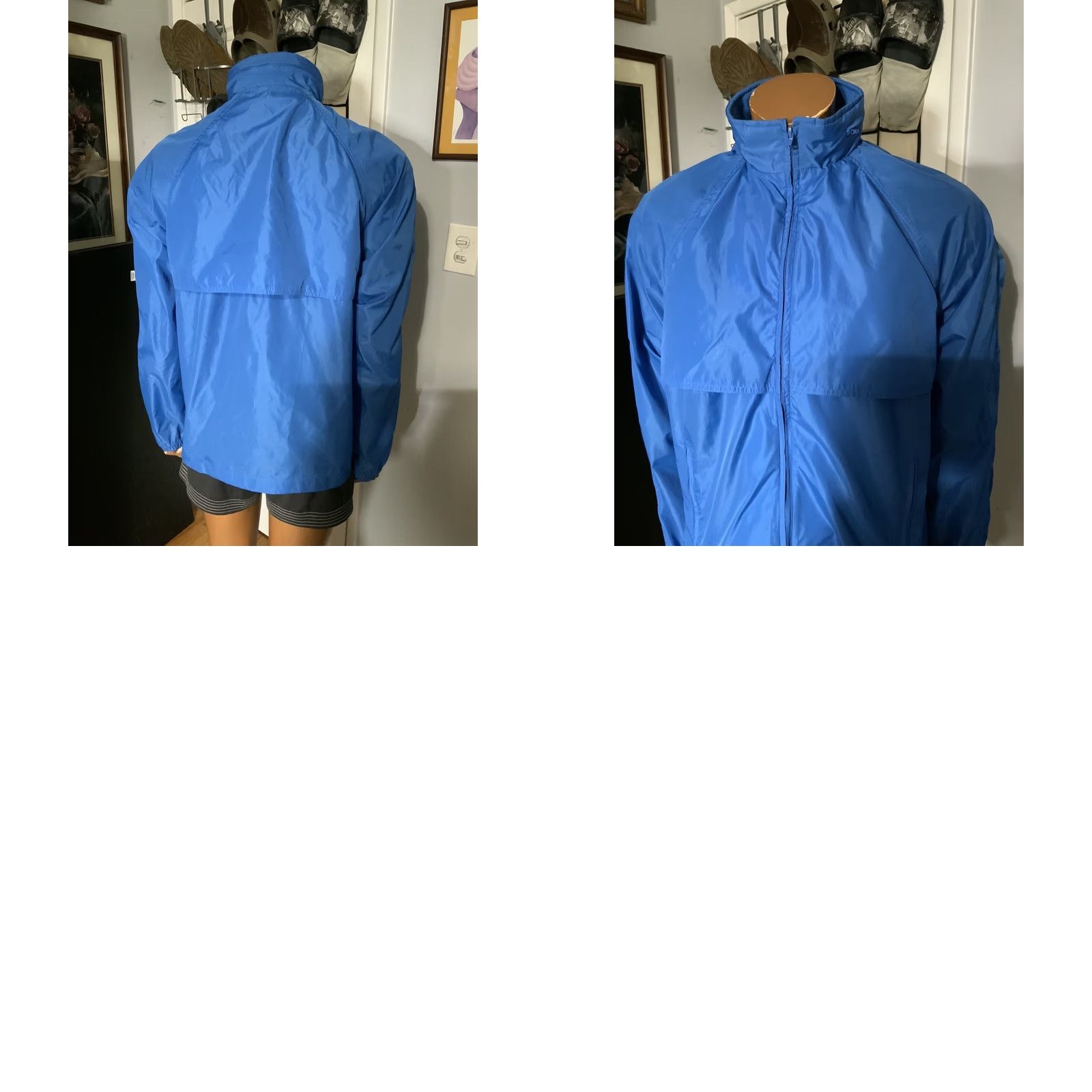Eddie Bauer VINTAGE Eddie Bauer Windbreaker Jacket Nylon Blue Zip Outdoor Hiking Sz. L Mens/Adult Regular Size US L / EU 52-54 / 3 - 8 Thumbnail