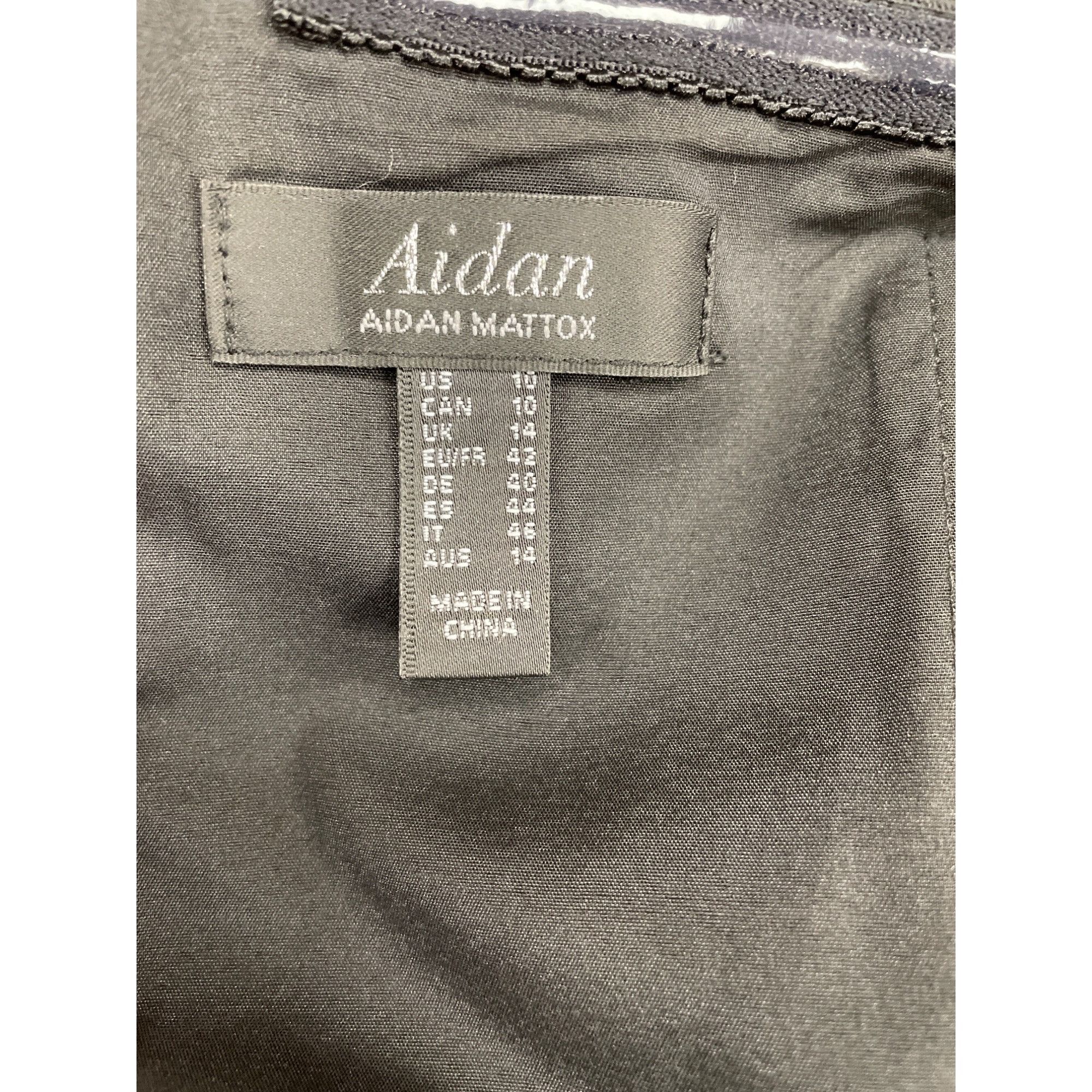 Other Aidan Mattox Women's Long Black Dress with Side Slit Size 10 Size L / US 10 / IT 46 - 4 Thumbnail