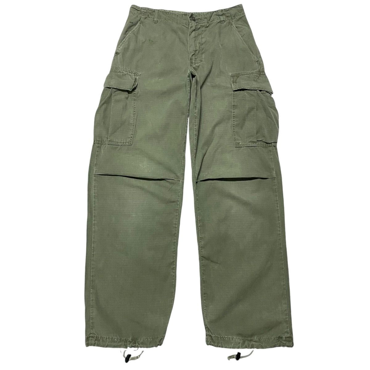 Vintage Vintage 60s Vietnam War Ripstop Poplin Trouser OG-107 Size US 30 / EU 46 - 1 Thumbnail