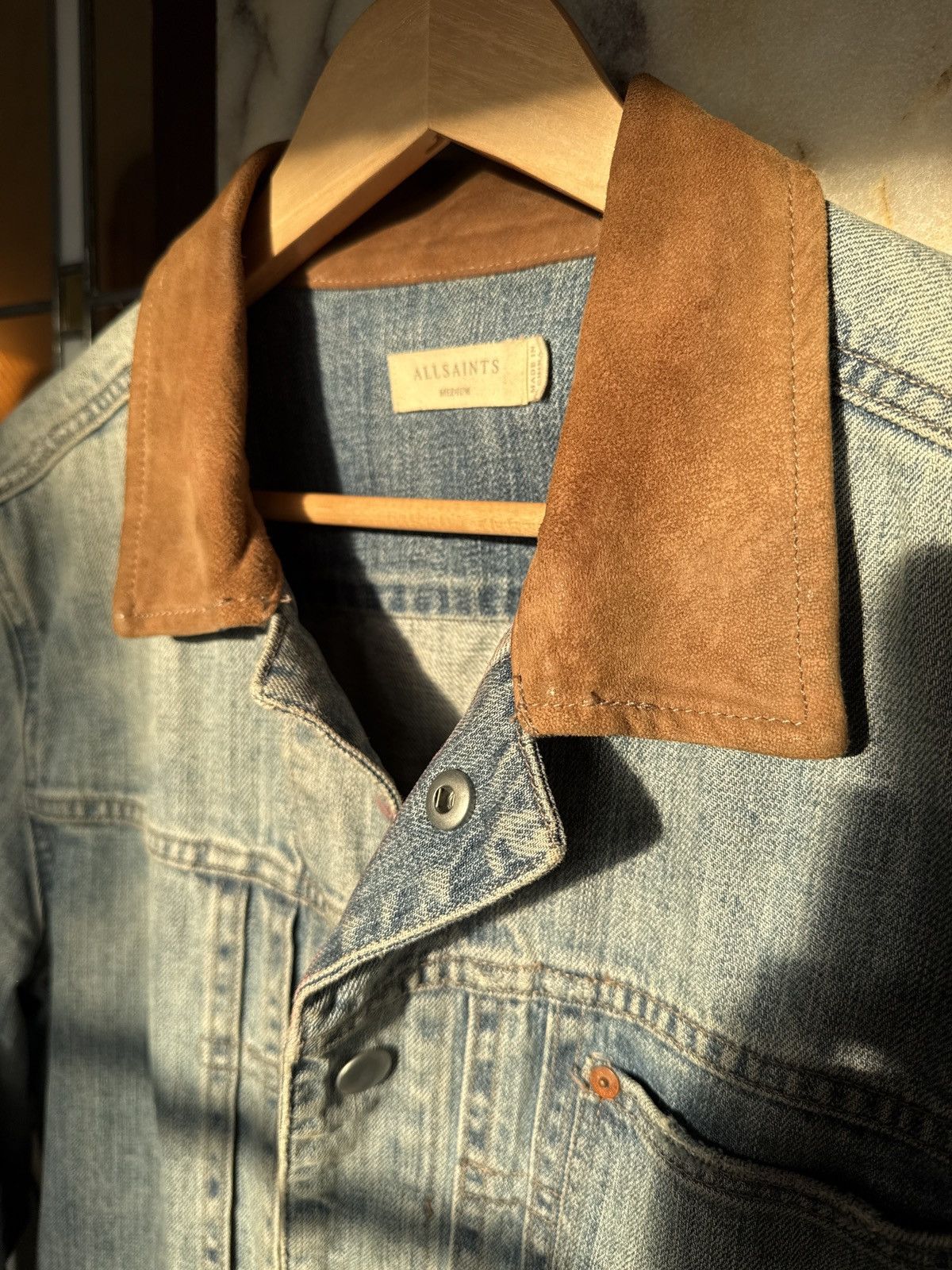 Allsaints Denim jacket w/ Suede Color Size US M / EU 48-50 / 2 - 2 Thumbnail