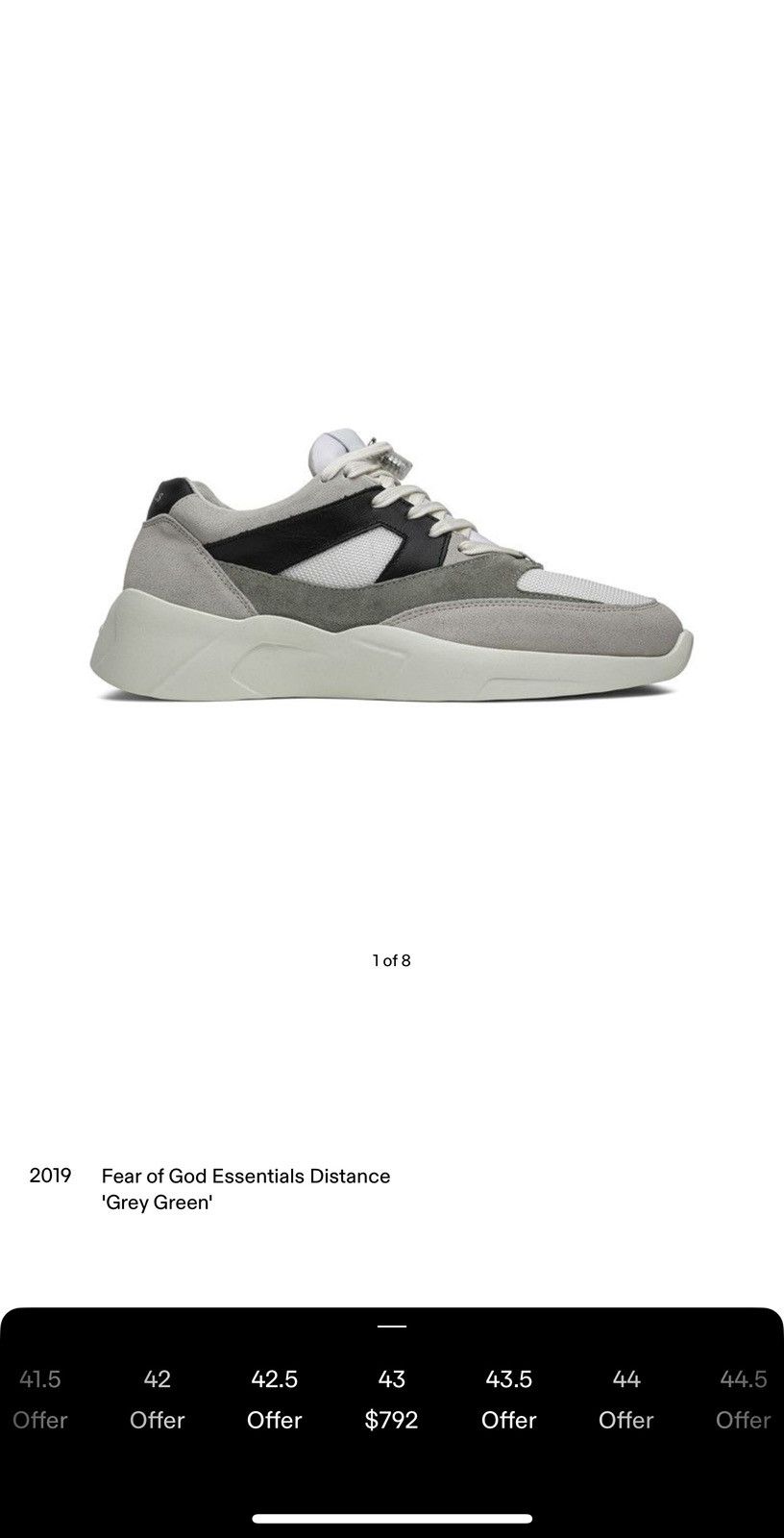 Fear of God Fear of God Essentials Distance Grey Green Size US 10.5 / EU 43-44 - 7 Thumbnail