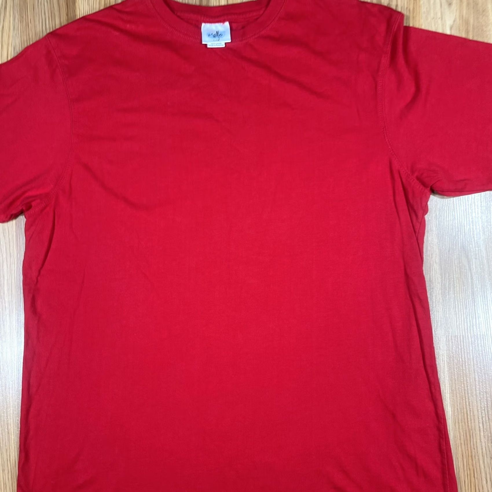 Vintage Mello Shirt Mens XL Red Blank Short Sleeve Crew Neck Cotton Size US XL / EU 56 / 4 - 2 Thumbnail