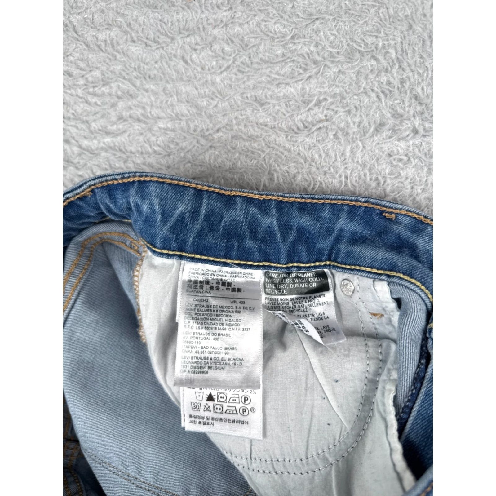 Levi's Levi's 700 Series Women's Skinny Jeans 32x30 Blue Denim Mid Rise Stretch Distressed 90s Vintage Inspired Size 24" / US 00 / IT 34 - 7 Thumbnail