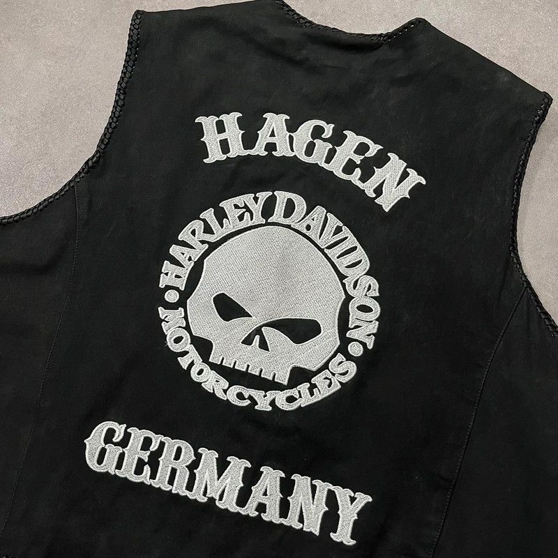 Harley Davidson Vintage Harley Davidson Motorcycles Leather Vest Moto Y2K Size US XXL / EU 58 / 5 - 3 Thumbnail