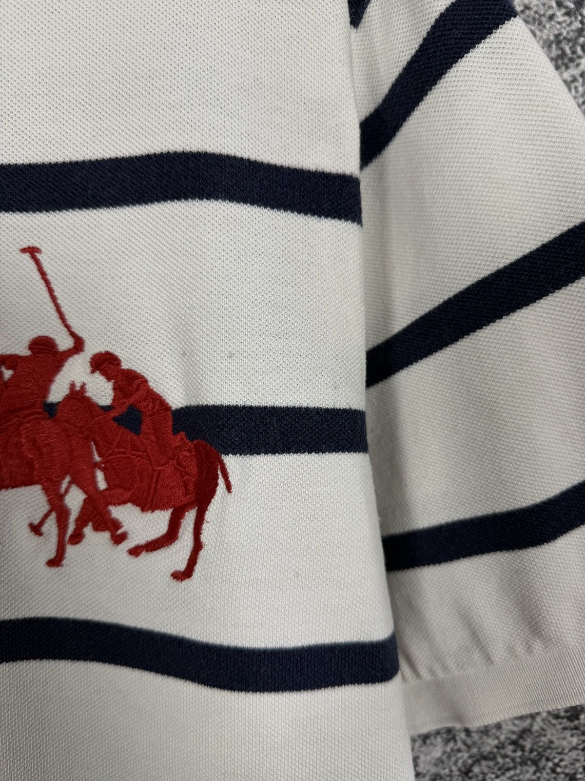 Polo Ralph Lauren Vintage Polo Ralph Lauren Striped Polo Shirt Big Pony XL Size US XL / EU 56 / 4 - 16 Thumbnail