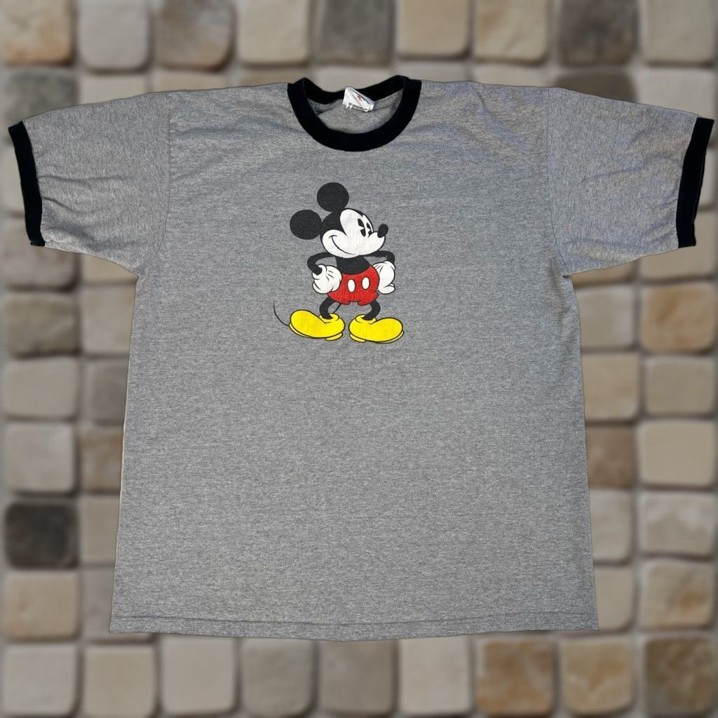 Disney VINTAGE Disney Store Men’s Mickey Mouse T-Shirt XL Gray Cotton Blend Crew Neck Short Sleeve Cartoon 90s Disney Store Mens XL Shirt Size US XL / EU 56 / 4 - 1 Thumbnail