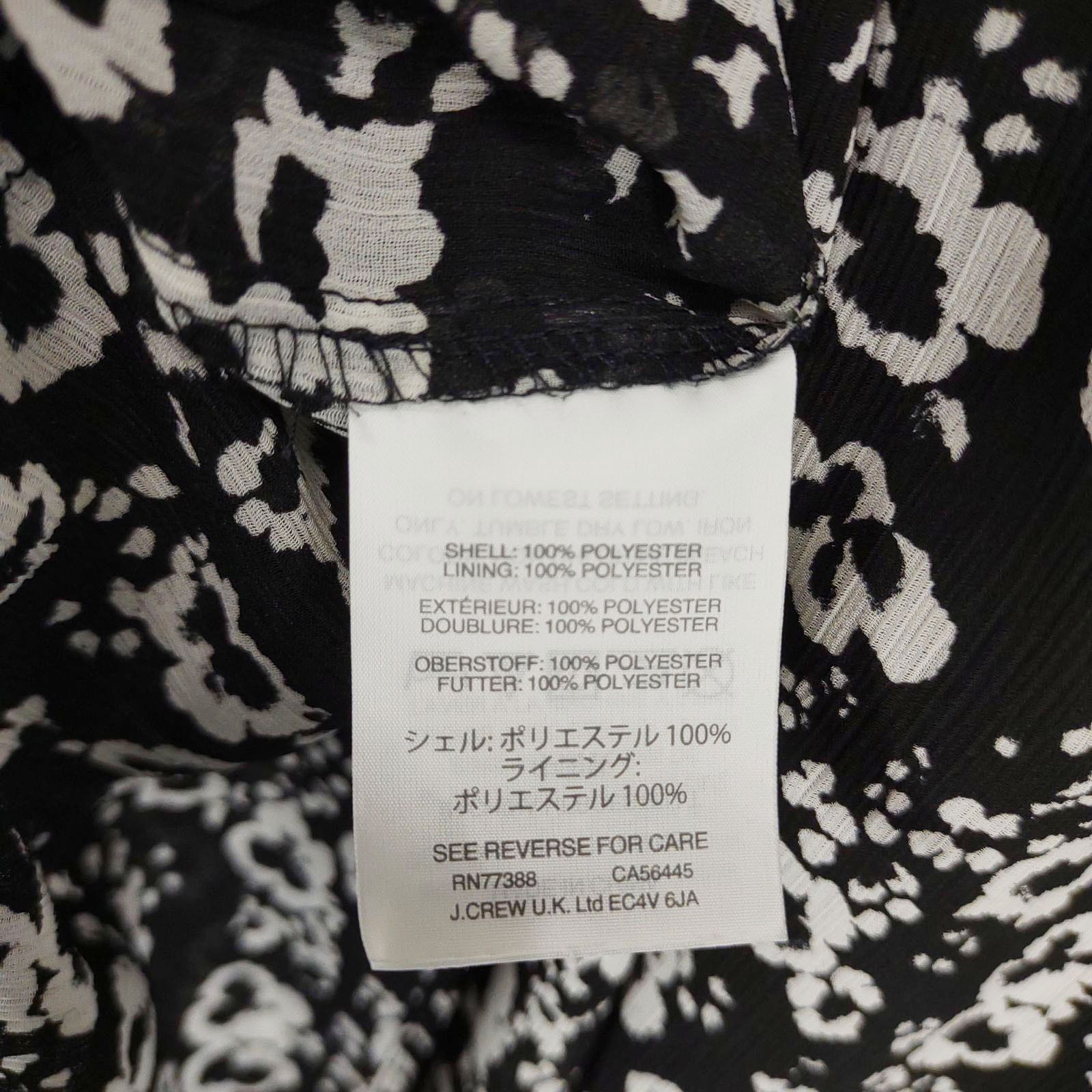 J.Crew Mercantile Black White Floral Blouson Bell Sleeve Dress Size S / US 4 / IT 40 - 6 Thumbnail