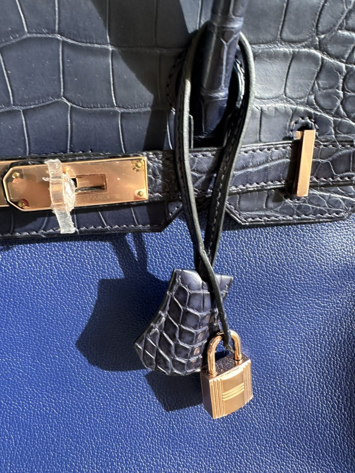 Hermes Hermès Bleu Marine Matte Mississipiensis Alligator Birkin 30 Size ONE SIZE - 2 Thumbnail
