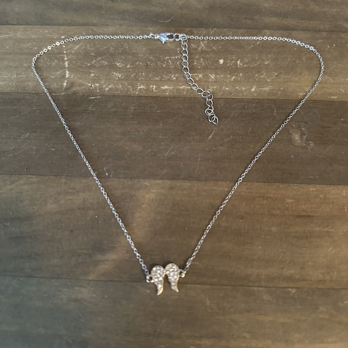 Other Silver tone paved angel wings necklace Size ONE SIZE - 2 Thumbnail