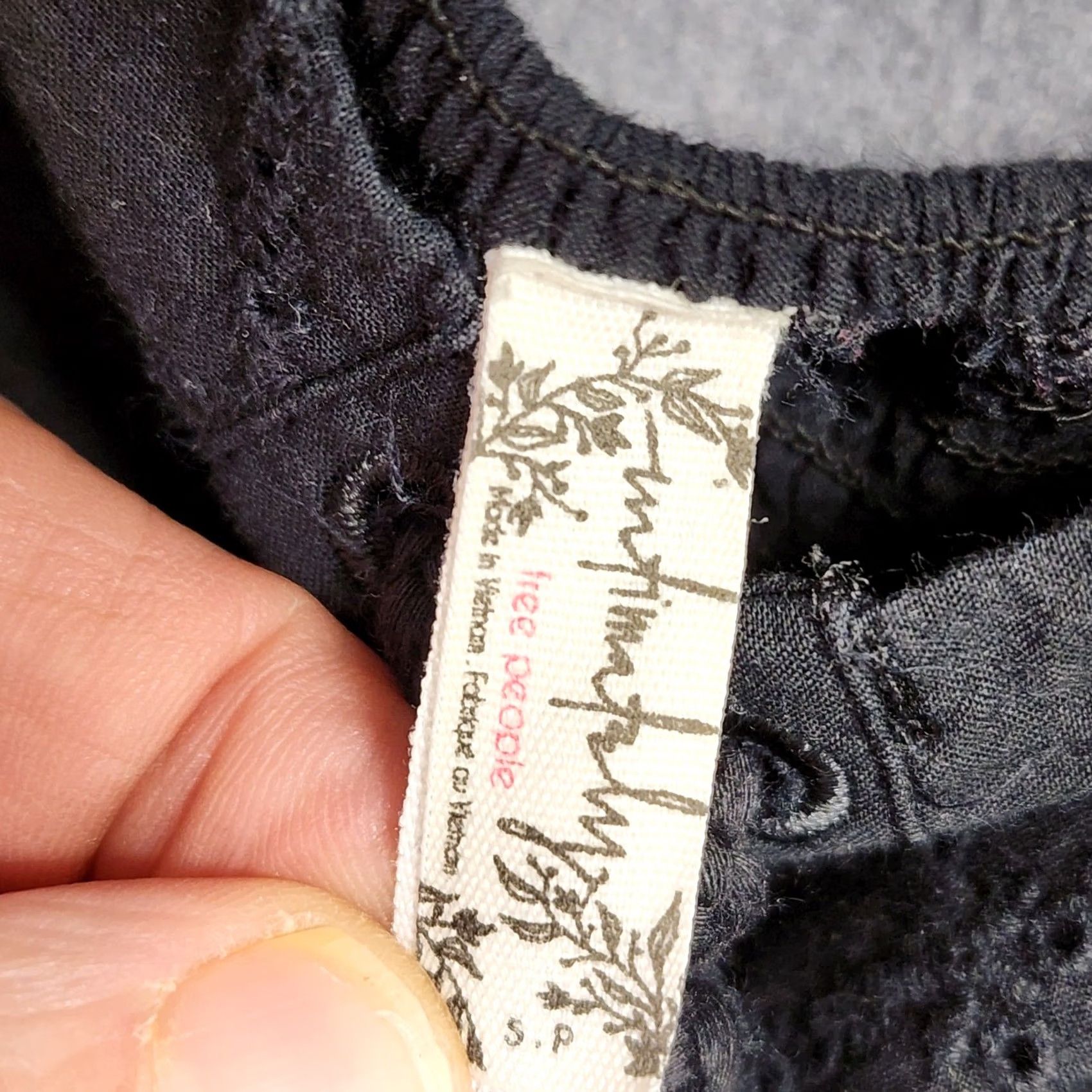 Vintage Intimately Free People Bodysuit Womens Small Black 100% Cotton Layering Snap S Womens Black Bodysuit Size S / US 4 / IT 40 - 3 Thumbnail