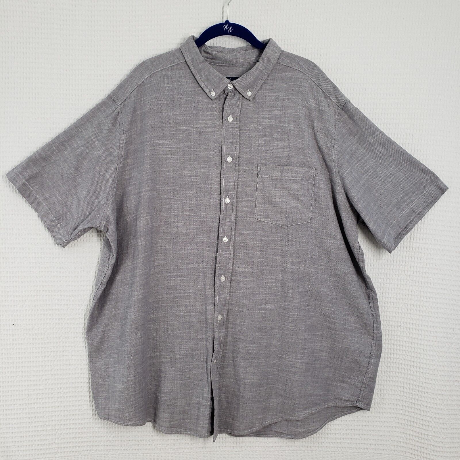 George George Button Down Shirt Mens 2XL Gray Short Sleeve Classic Size US XXL / EU 58 / 5 - 1 Thumbnail