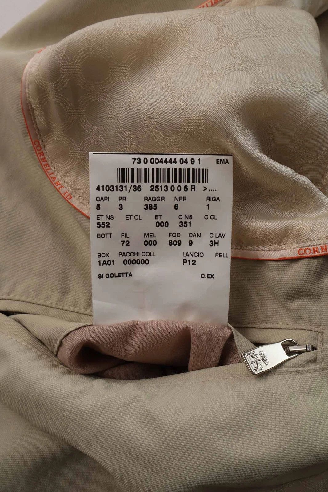 Corneliani Corneliani ID Beige Lightweight Full Zip Casual Jacket Size US L / EU 52-54 / 3 - 7 Thumbnail