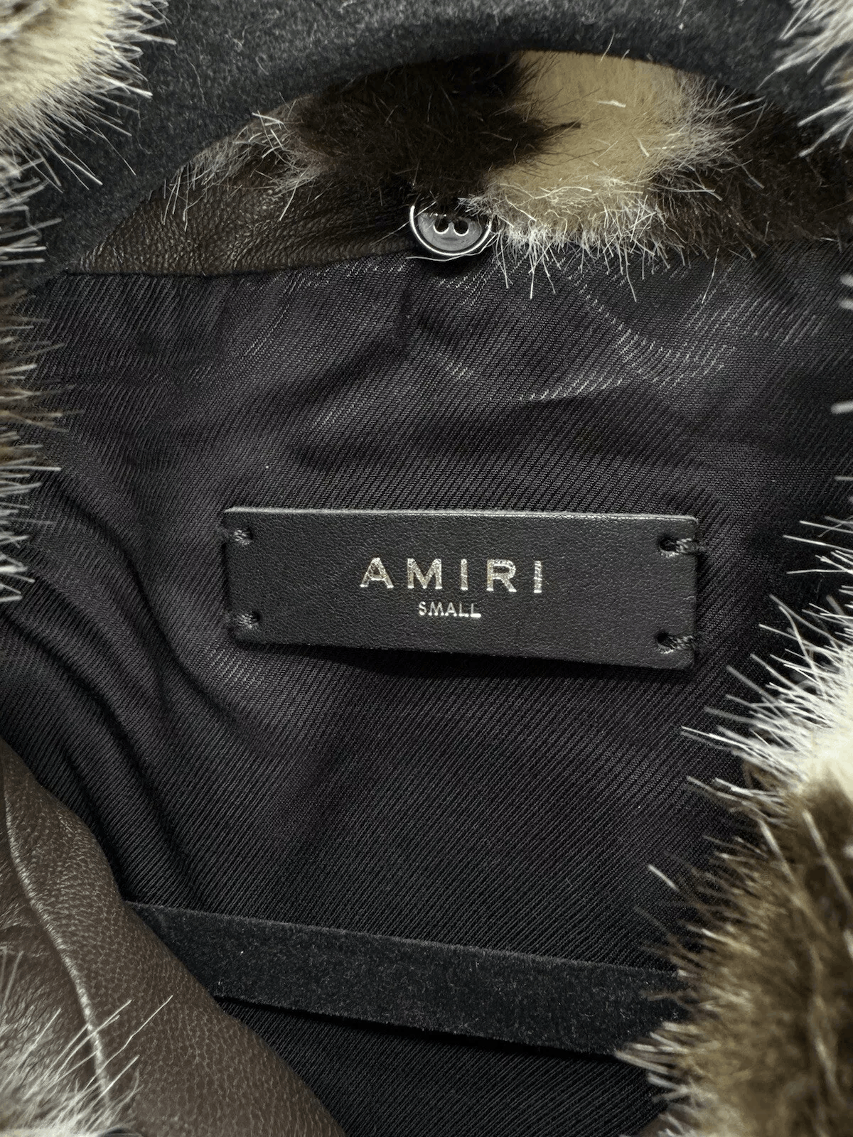 Amiri Amiri Leather Jacket CHECKERED FAUX FUR BLOUSON BLACK Size US S / EU 44-46 / 1 - 6 Thumbnail