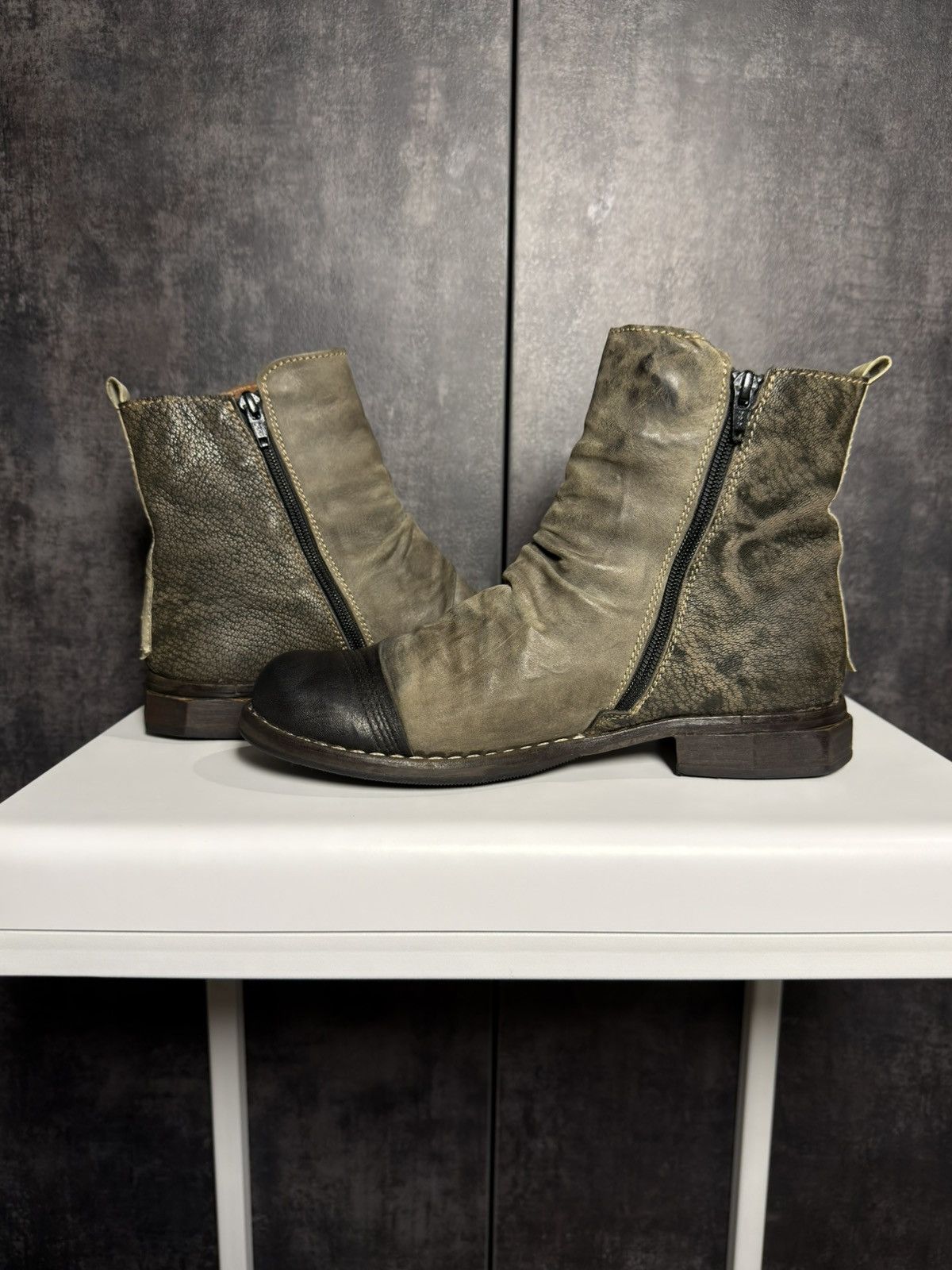 A.S.98 Vintage Leather Boots AS98 Guidi Balenciaga Dirk Owens Yohji Size US 9 / IT 39 - 17 Thumbnail