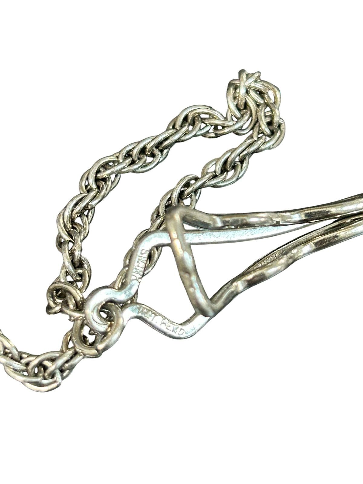 Sterling Silver Vintage .925 Silver Grunge Wallet Chain Size ONE SIZE - 4 Thumbnail