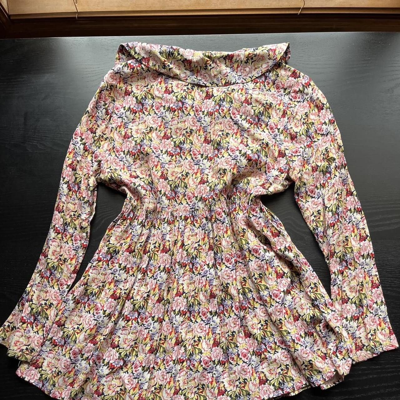 Other Vintage Floral Babydoll Tunic Top Size M / US 6-8 / IT 42-44 - 7 Thumbnail