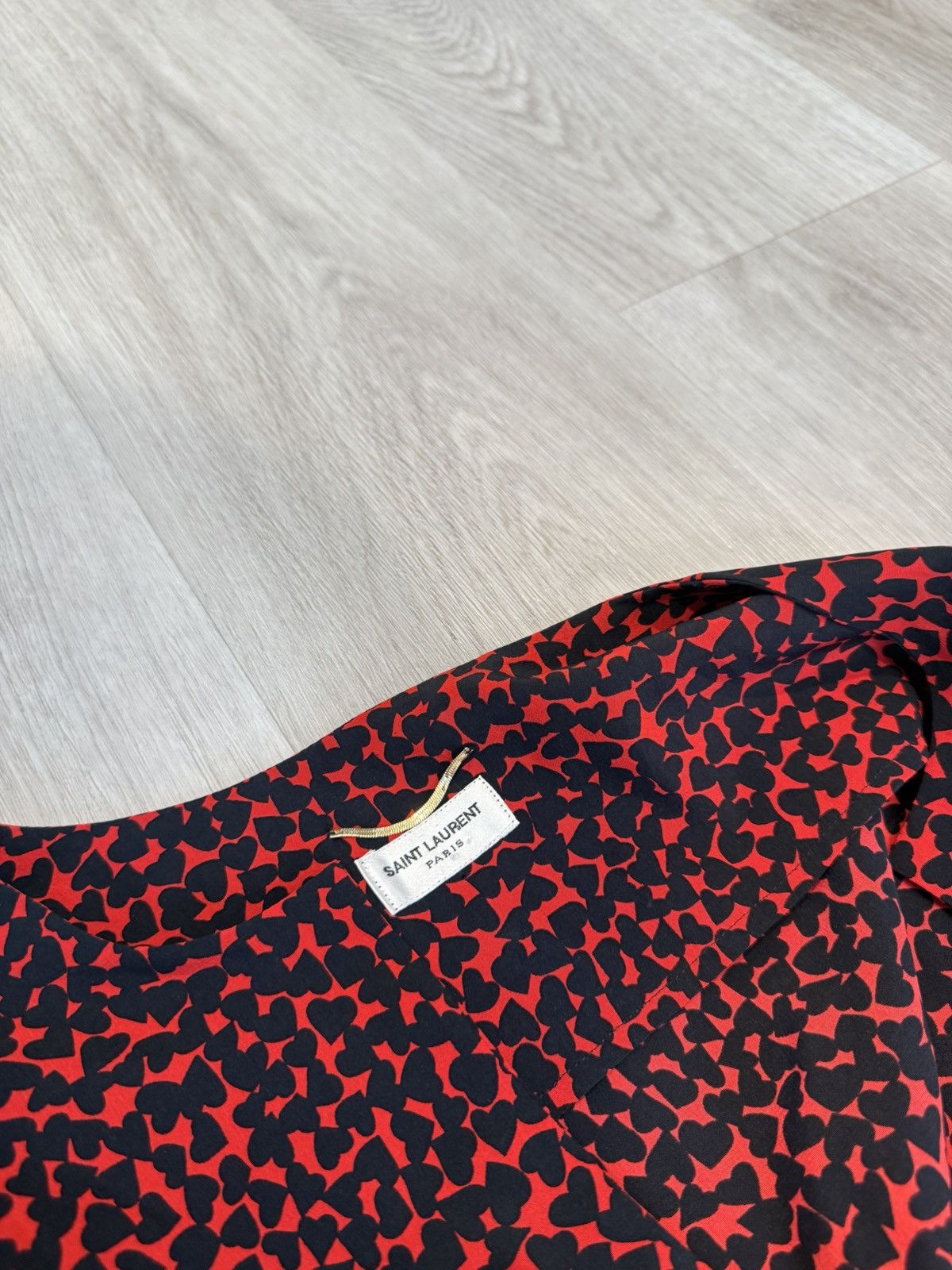 Saint Laurent Paris s/s 2014 hearts silk shirt!! Size US S / EU 44-46 / 1 - 6 Thumbnail