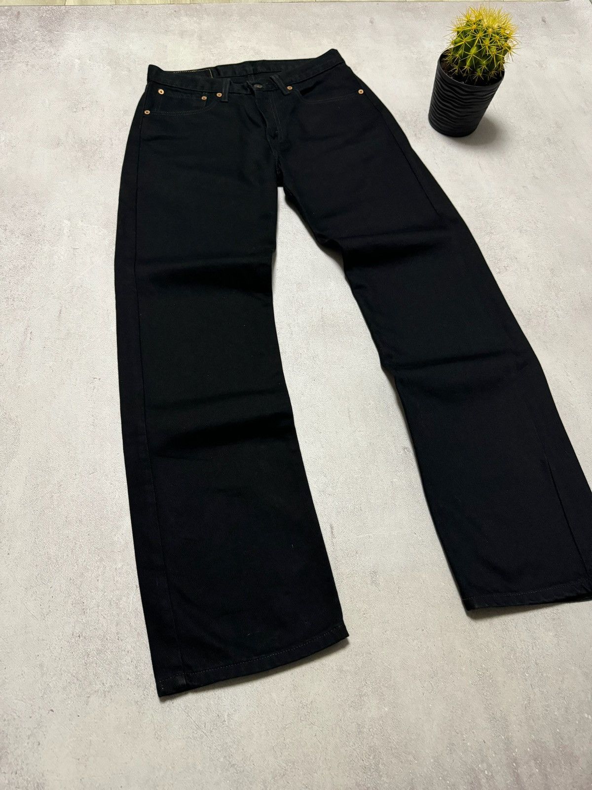Levi's × Vintage Vintage Levis 751 Jeans Denim Pants Straight Black Y2K 90s Size US 32 / EU 48 - 6 Thumbnail