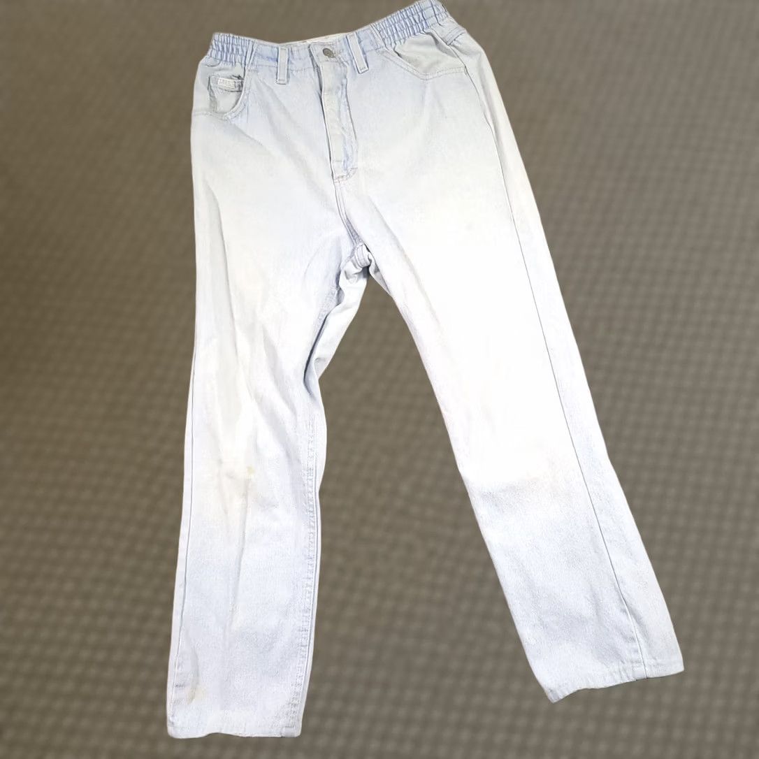 Lee VINTAGE Lee Jeans Womens 27 Blue Vtg Mom Elastic Waist High Rise Women 27x25 Crop Cowgirl Size 27" / US 4 / IT 40 - 1 Thumbnail