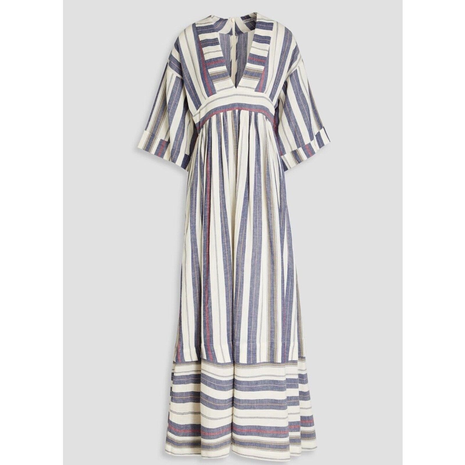 Other Three Graces London Ferrer Stripe Short Sleeve VNeck Dress Size L / US 10 / IT 46 - 1 Thumbnail