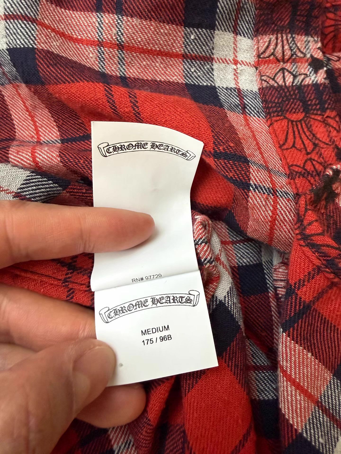Chrome Hearts Chrome Hearts Black & Red Plaid Shirt Q14 Size US M / EU 48-50 / 2 - 6 Thumbnail