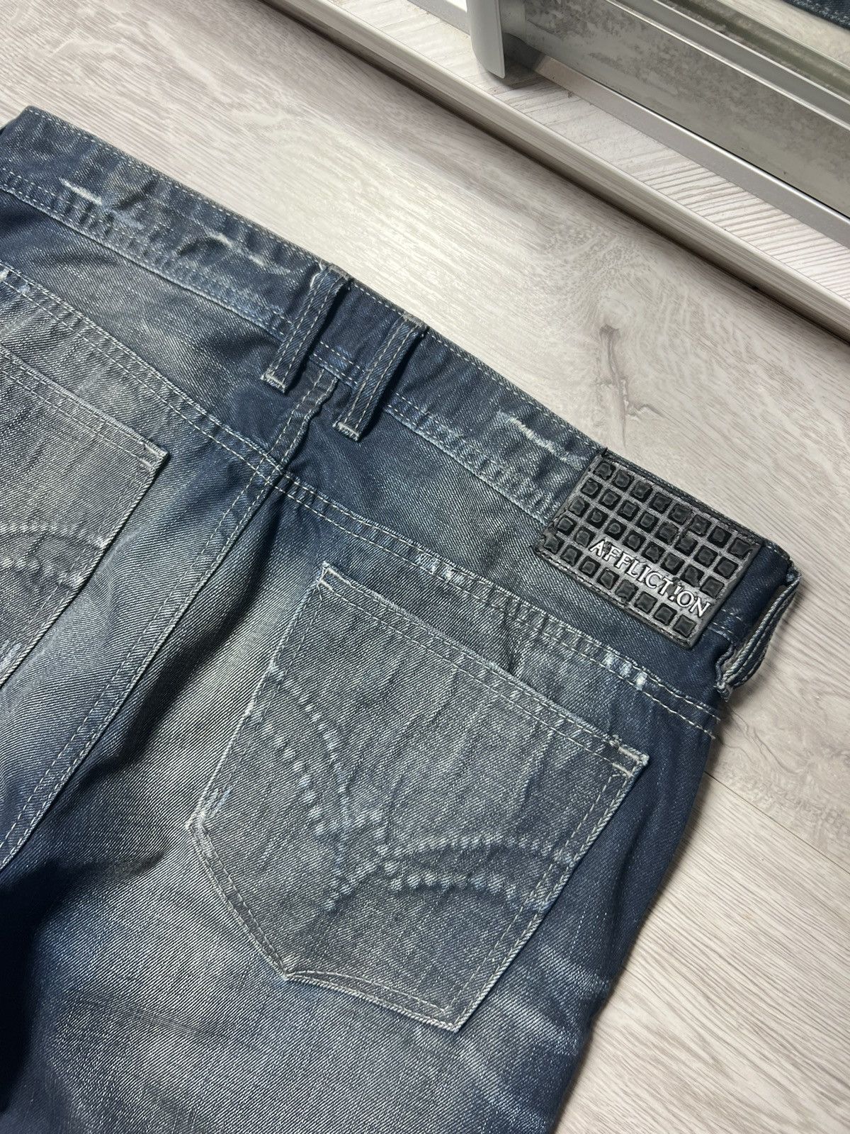 Affliction Vintage Affliction Straight Fit Jeans Distressed Denim Pants Size US 33 - 4 Thumbnail