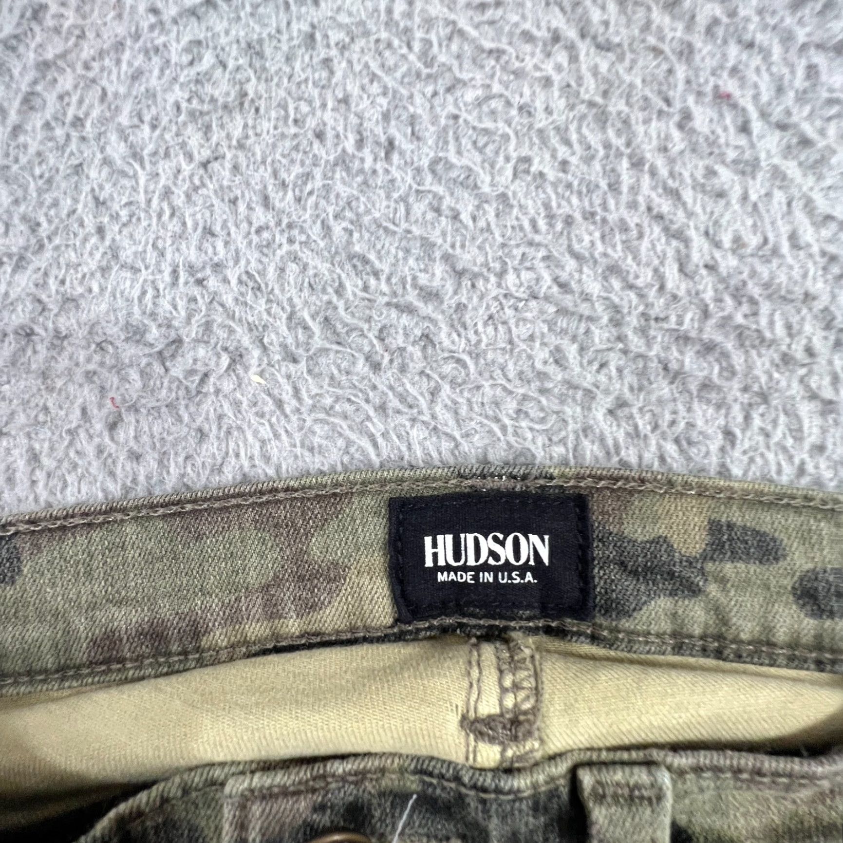 Hudson Hudson Jeans Womens 28 Krista Super Skinny Cropped Jeans Camouflage Print Green Stretch Womens Size 28" / US 6 / IT 42 - 4 Thumbnail