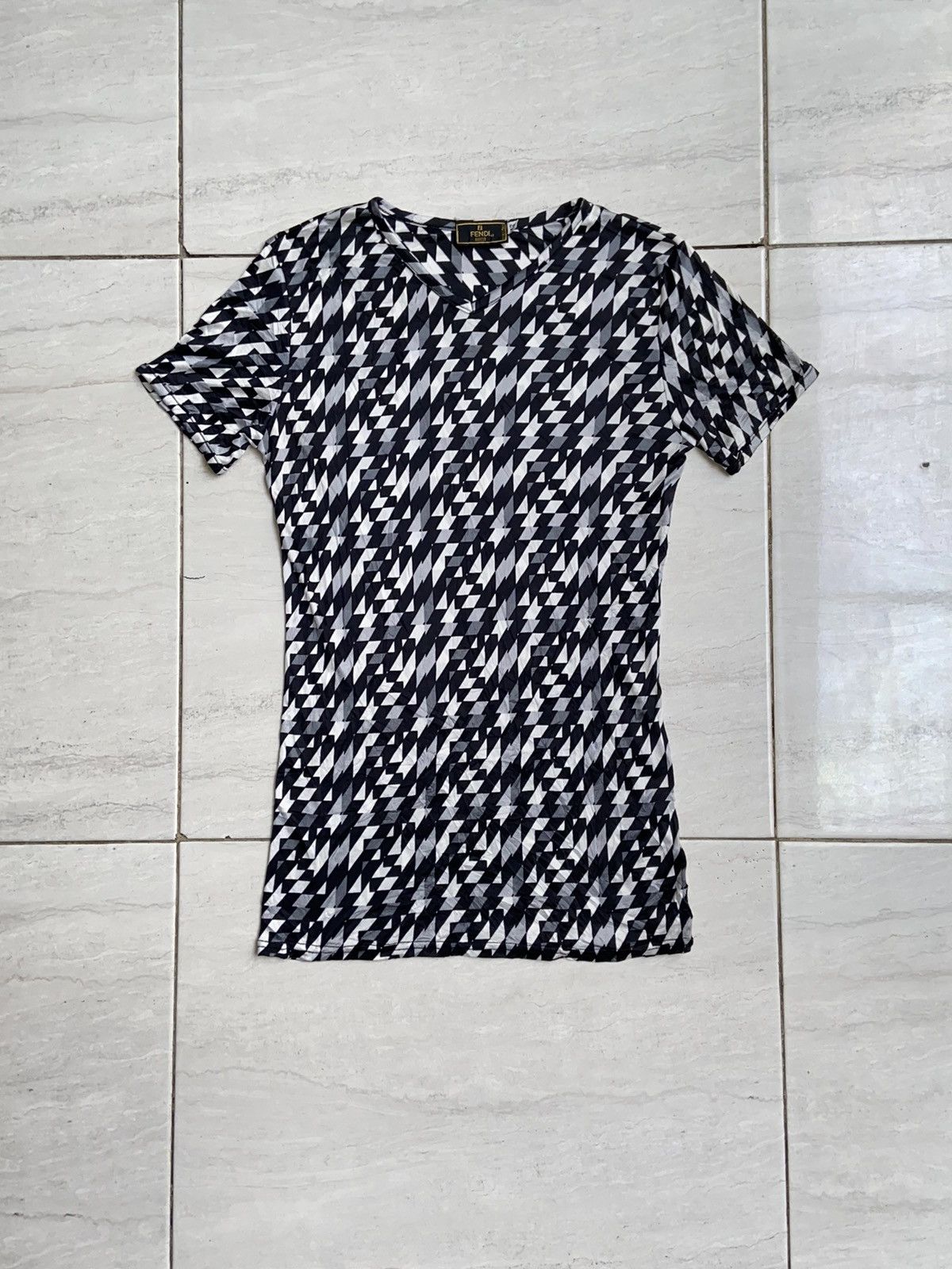 Fendi FENDI Striped T-shirt Size US XXS / EU 40 - 1 Thumbnail