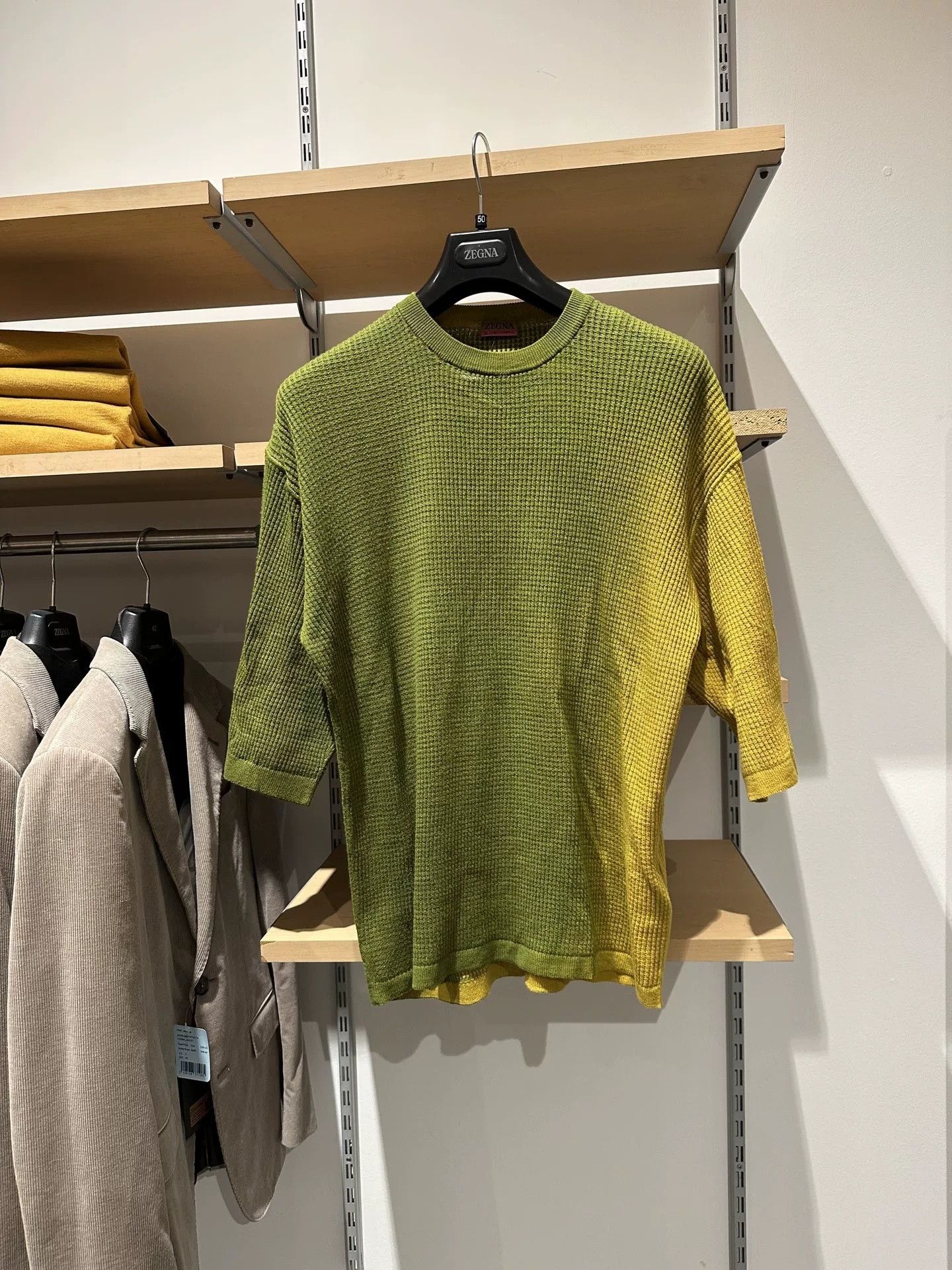 Ermenegildo Zegna Zegna Men's Gradient Knit T-Shirt Size US S / EU 44-46 / 1 - 3 Thumbnail