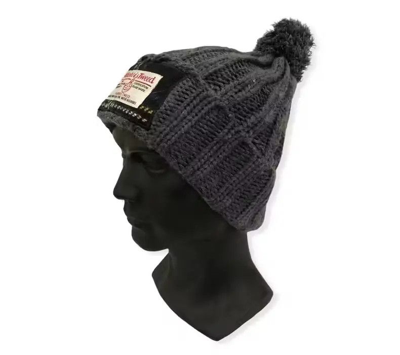 Harris Tweed × Japanese Brand Japanese Brand Harris Tweed Big Logo Beanie Hat Size ONE SIZE - 2 Thumbnail