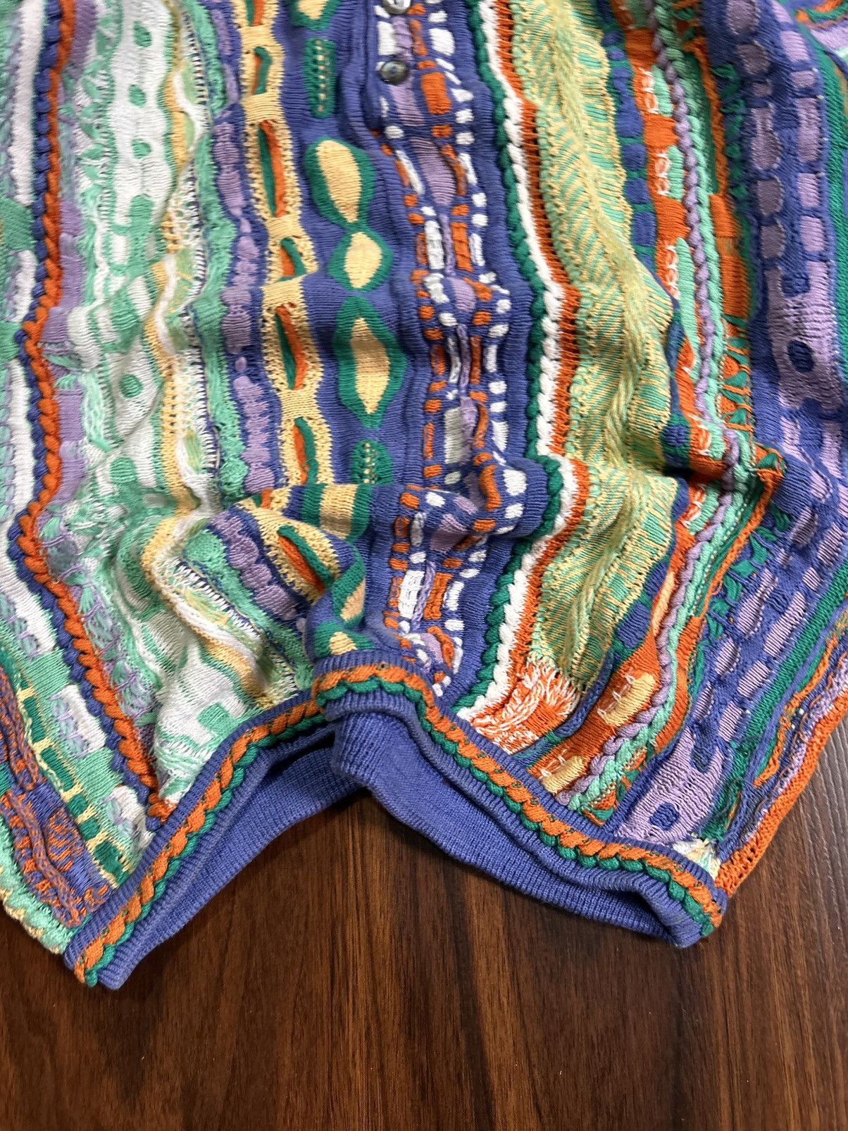 Coogi CRAZY RARE COOGI 3D MULTICOLOURED CABLE POLO KNIT Size US M / EU 48-50 / 2 - 4 Thumbnail