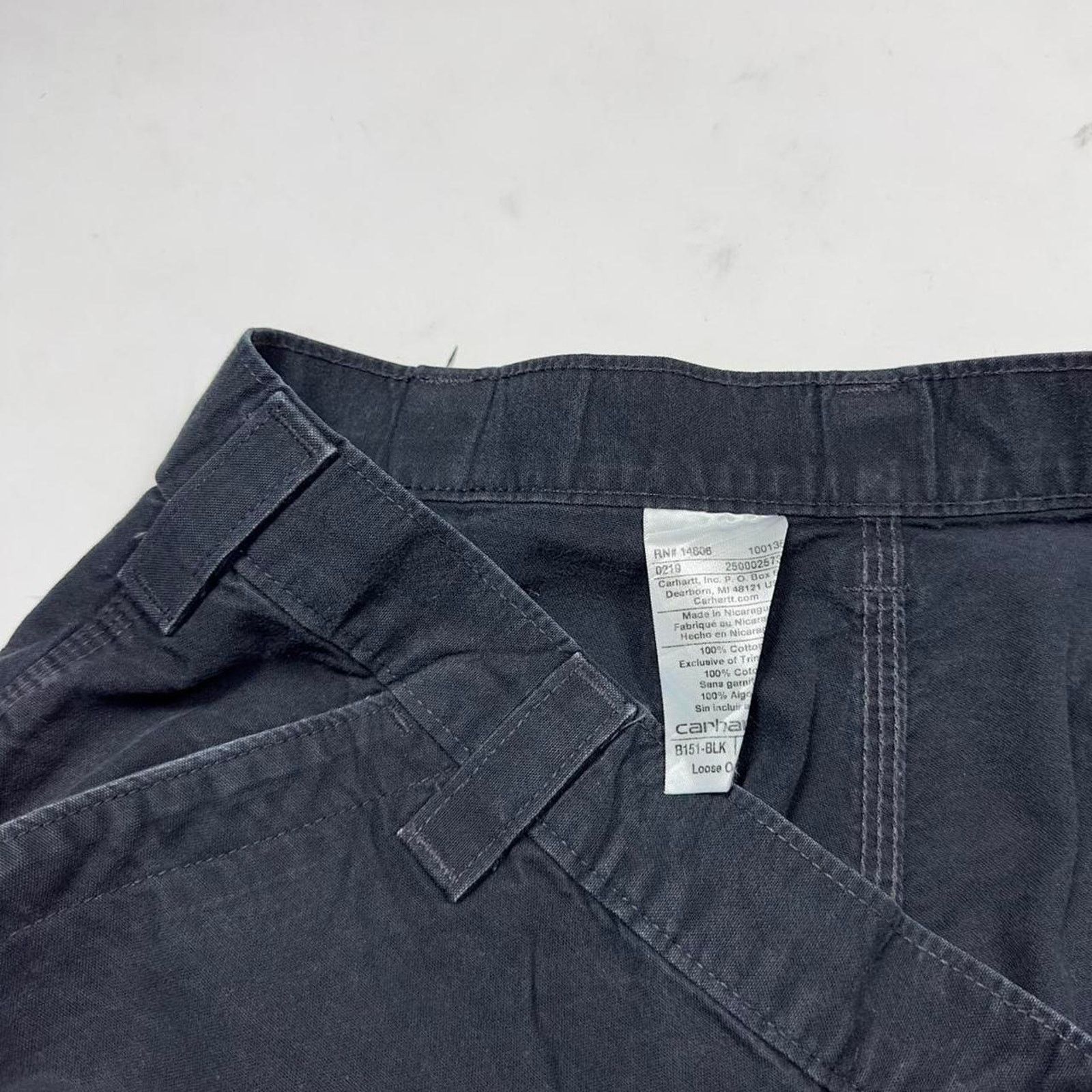 Carhartt × Japanese Brand Y2K Carhartt Black Carpenter Baggy Wideleg Streetwear Pants Size US 37 - 4 Thumbnail