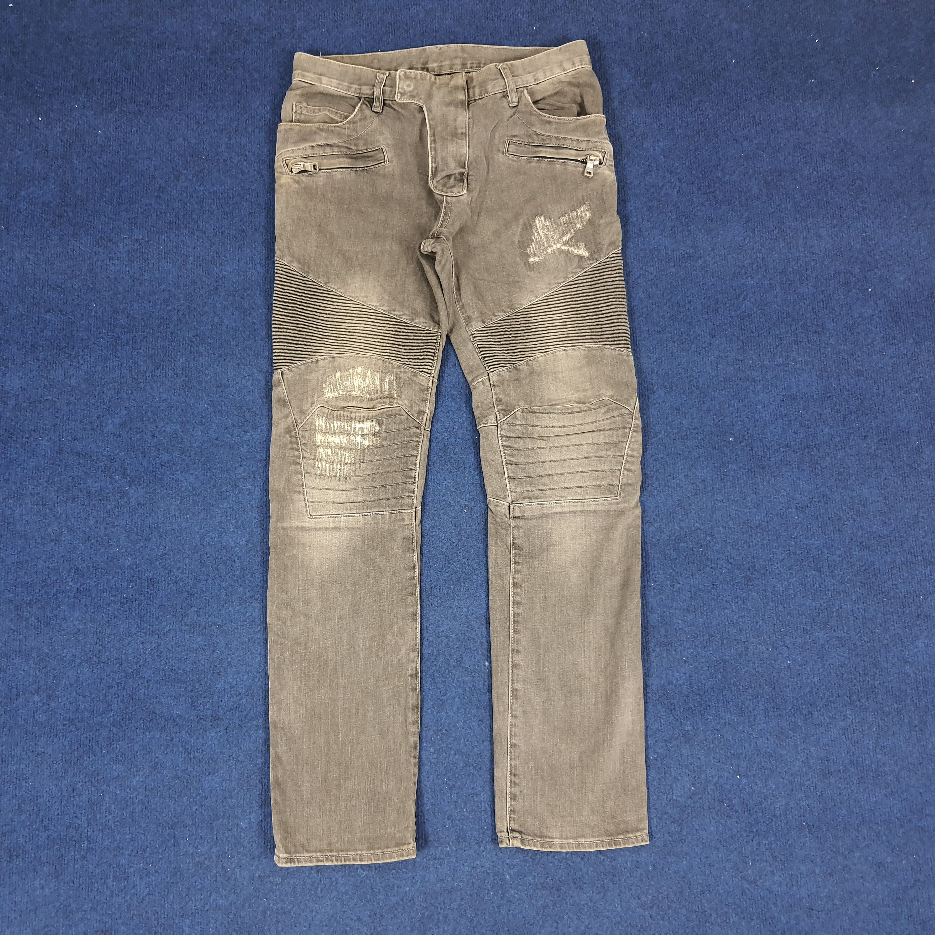 Balmain vintage distressed biker jeans on sale size 30