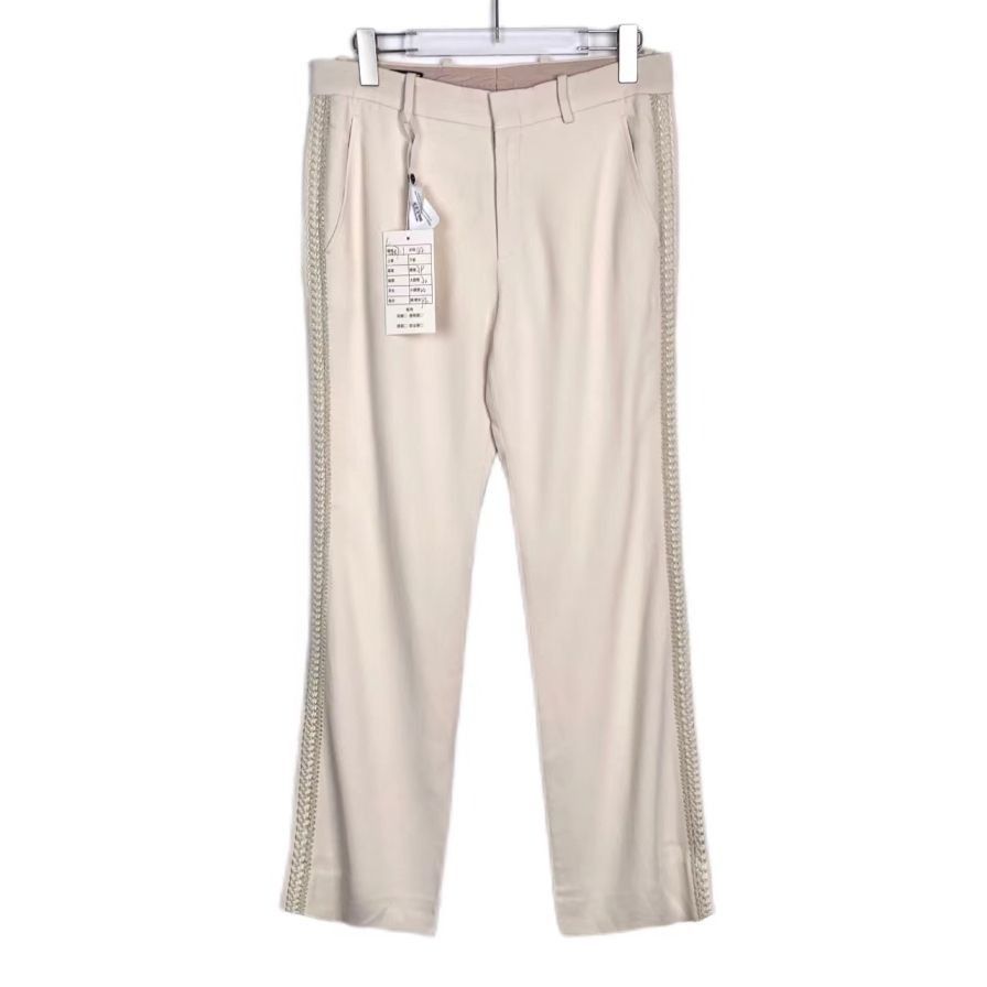 Gucci [Gucci] Lace Mid-Rise Casual Trousers 42 Beige Size 42" / US 20 - 1 Thumbnail