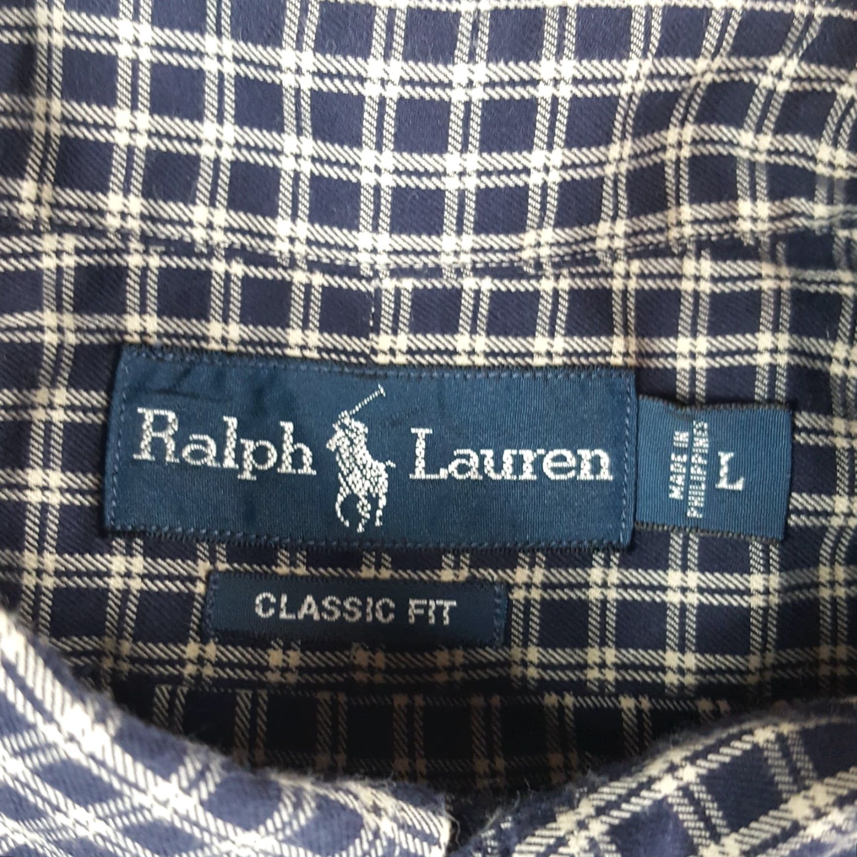 Ralph Lauren Ralph Lauren Button-Up Shirt Blue Plaid 90s Preppy Pony Logo Men's L Dress Shirt Size 42R - 7 Thumbnail