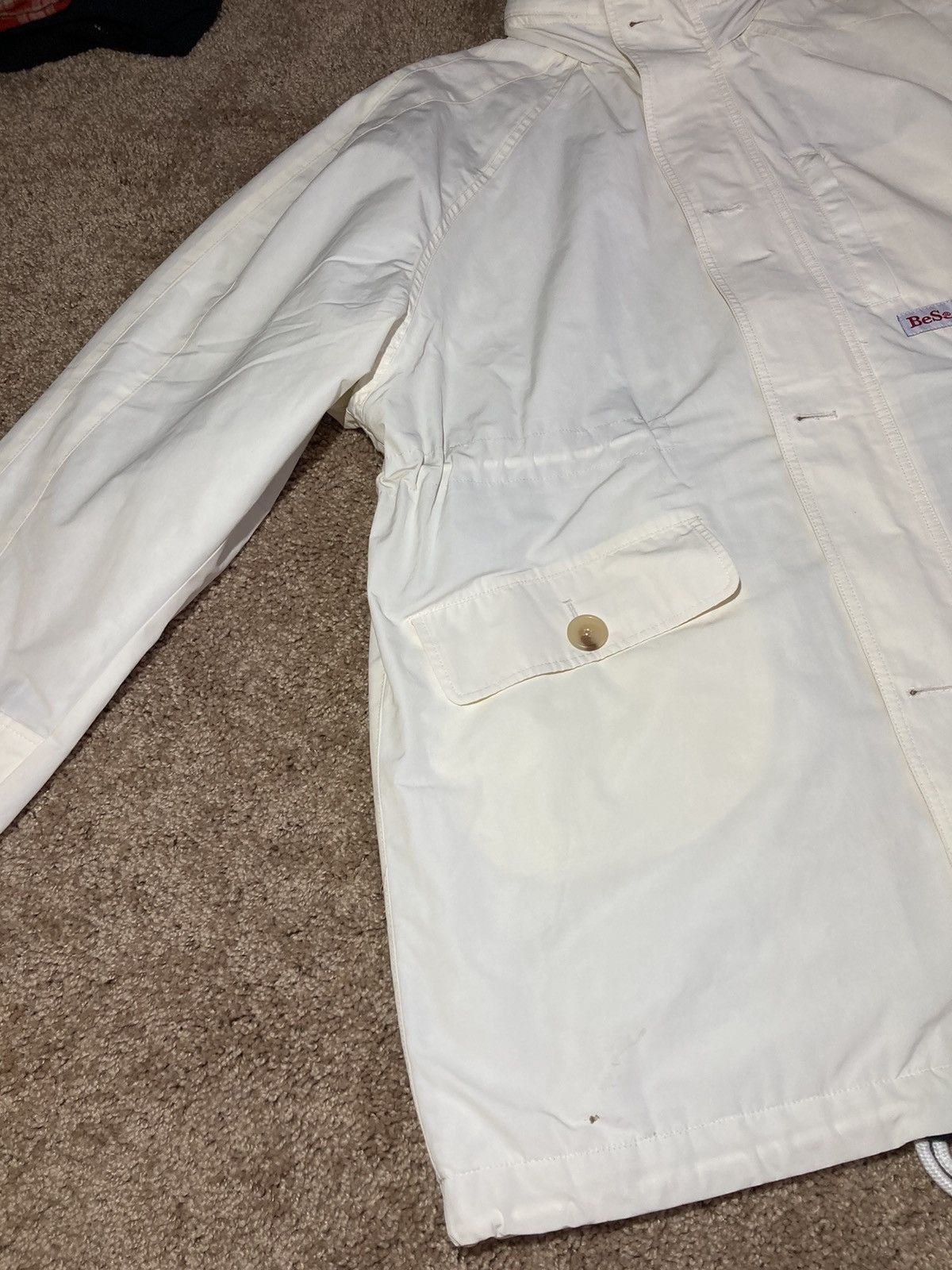 Martine Rose SS19 Martine Rose Cream Zip Up Jacket Rain 2019 MR Be Seen Size US S / EU 44-46 / 1 - 5 Thumbnail