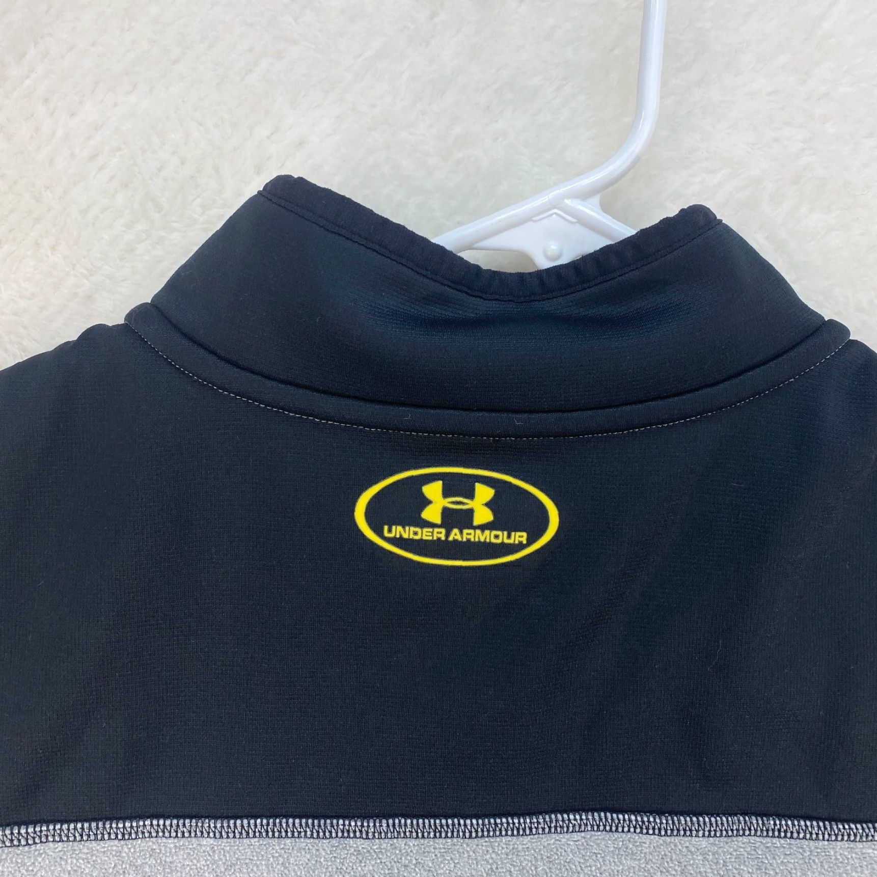 Under Armour VINTAGE Under Armour Cold Gear Long Sleeve Shirt Mens Loose Fit 1/4 Zip Gray Black XL Size US XL / EU 56 / 4 - 3 Thumbnail